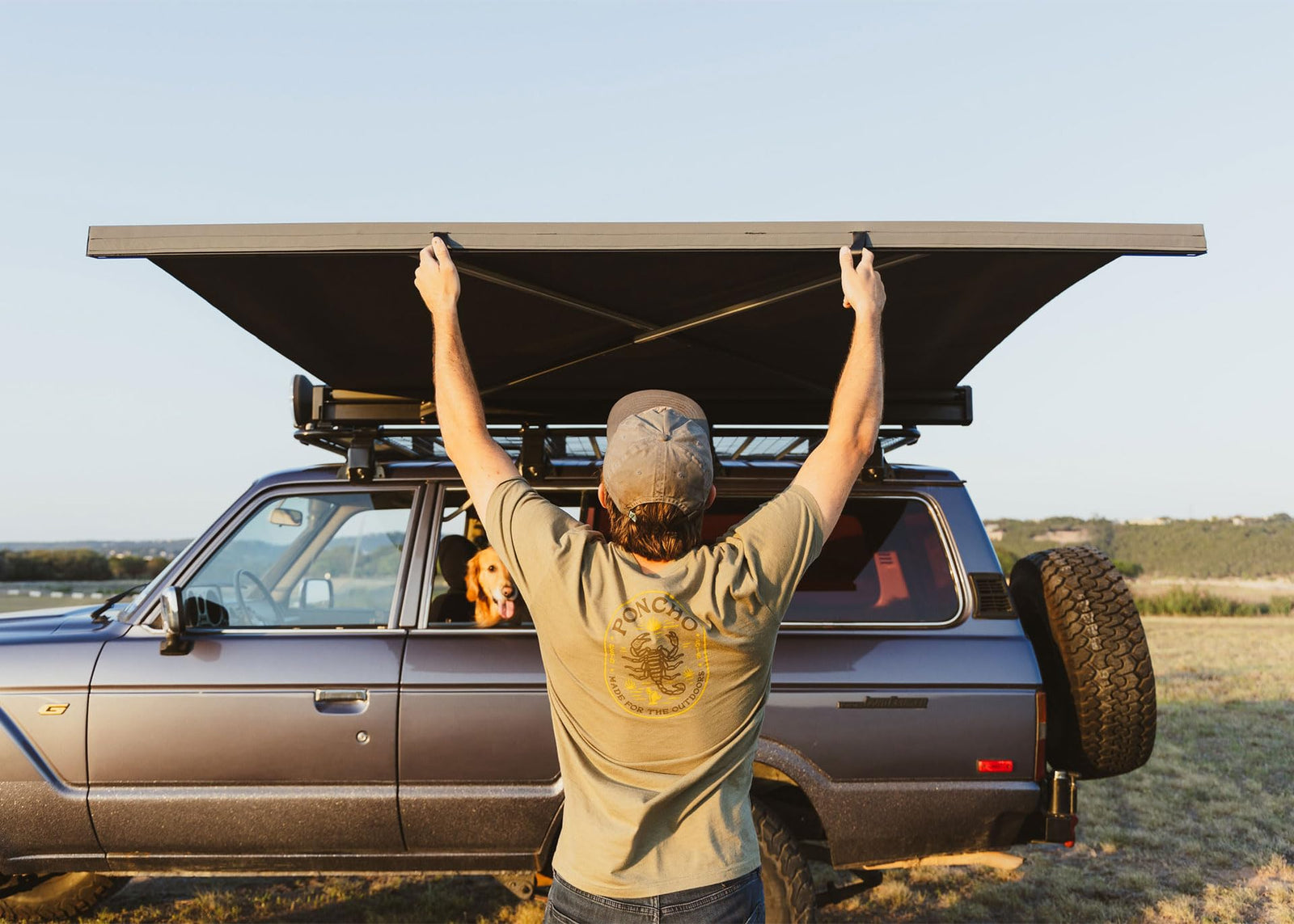 5ft Desert Tan Quick-Deploy No-Support Vehicle Awning