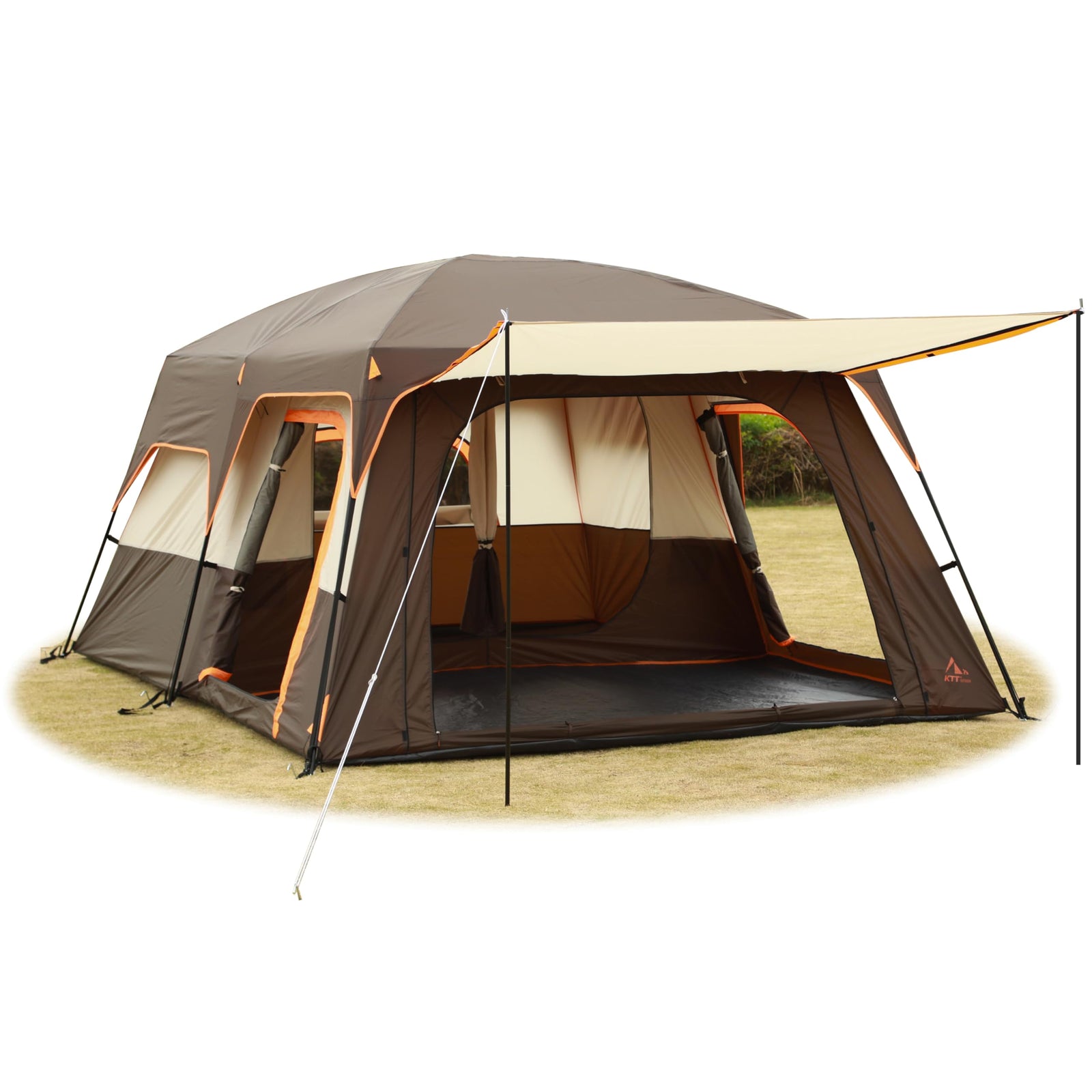 6-14 Person Waterproof Cabin Tent with 2 Rooms