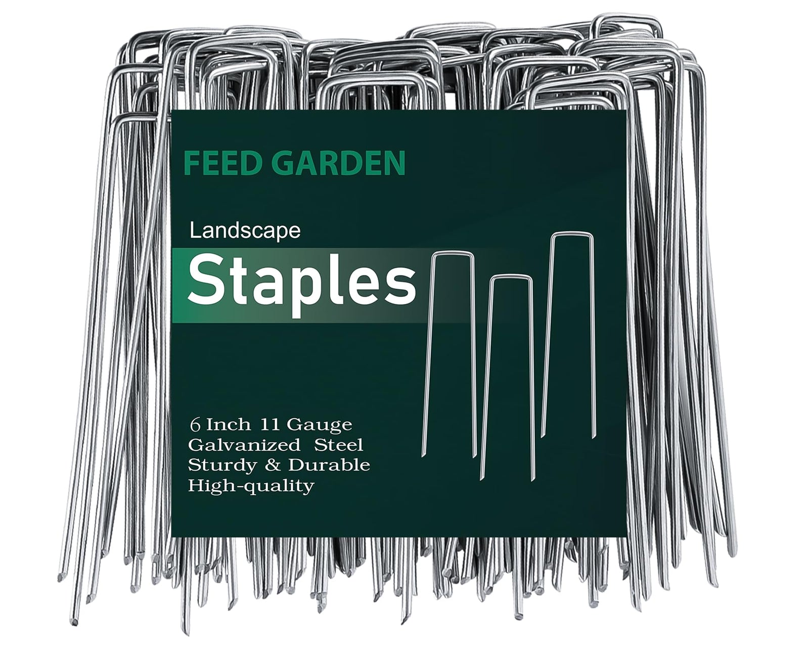 Galvanized 11-Gauge Garden Staples and Yard Stakes