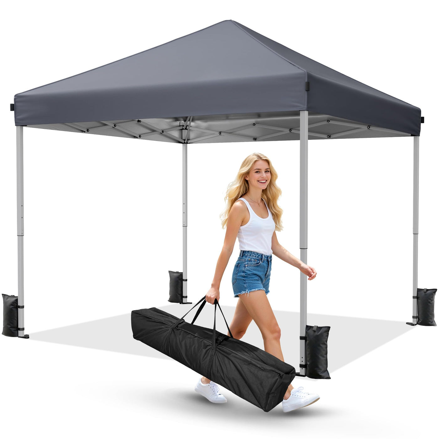 Instant Pop-Up Portable Canopy Tent with Sandbags