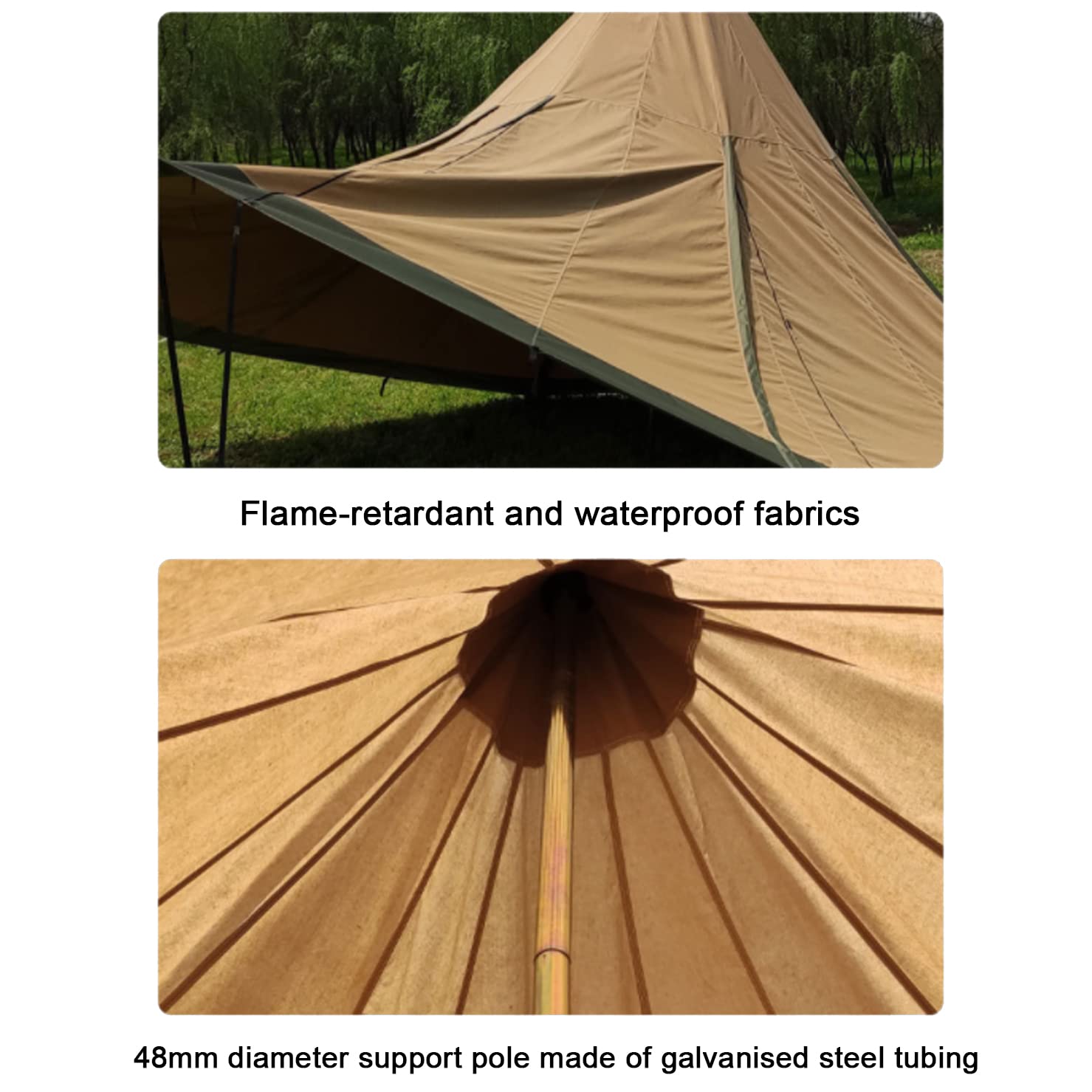 8-Person Waterproof 4-Season Family Teepee Tent