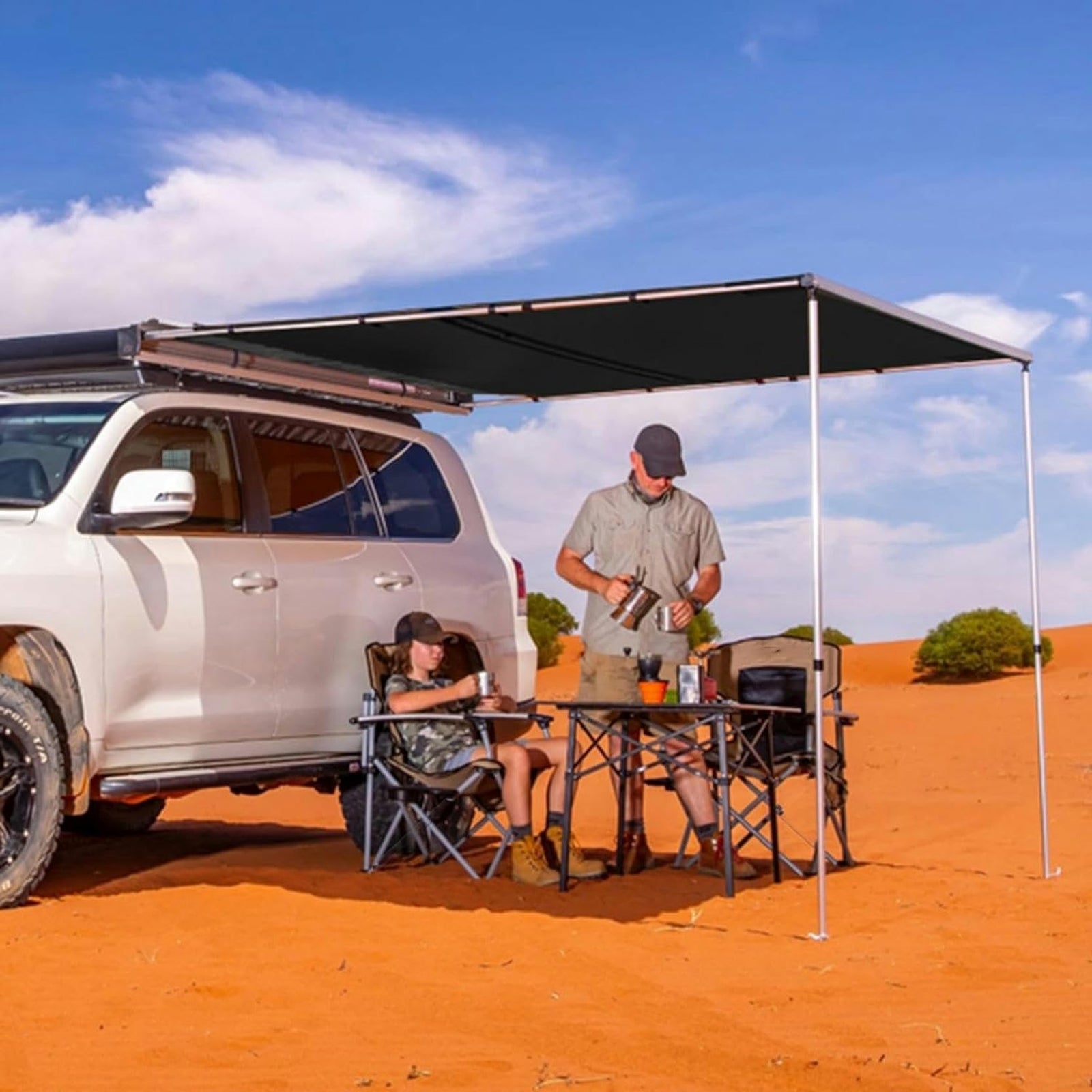 420D UV50+ Roof Rack Side Awning for SUVs and Vans