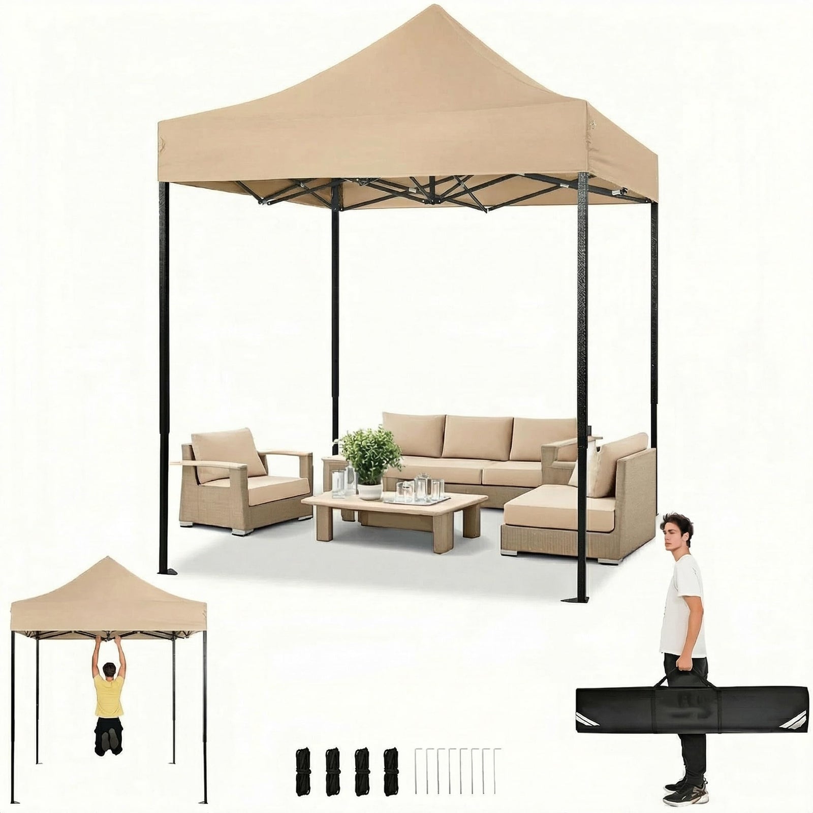 10x20 Commercial Heavy-Duty Pop-Up Party Canopy Tent
