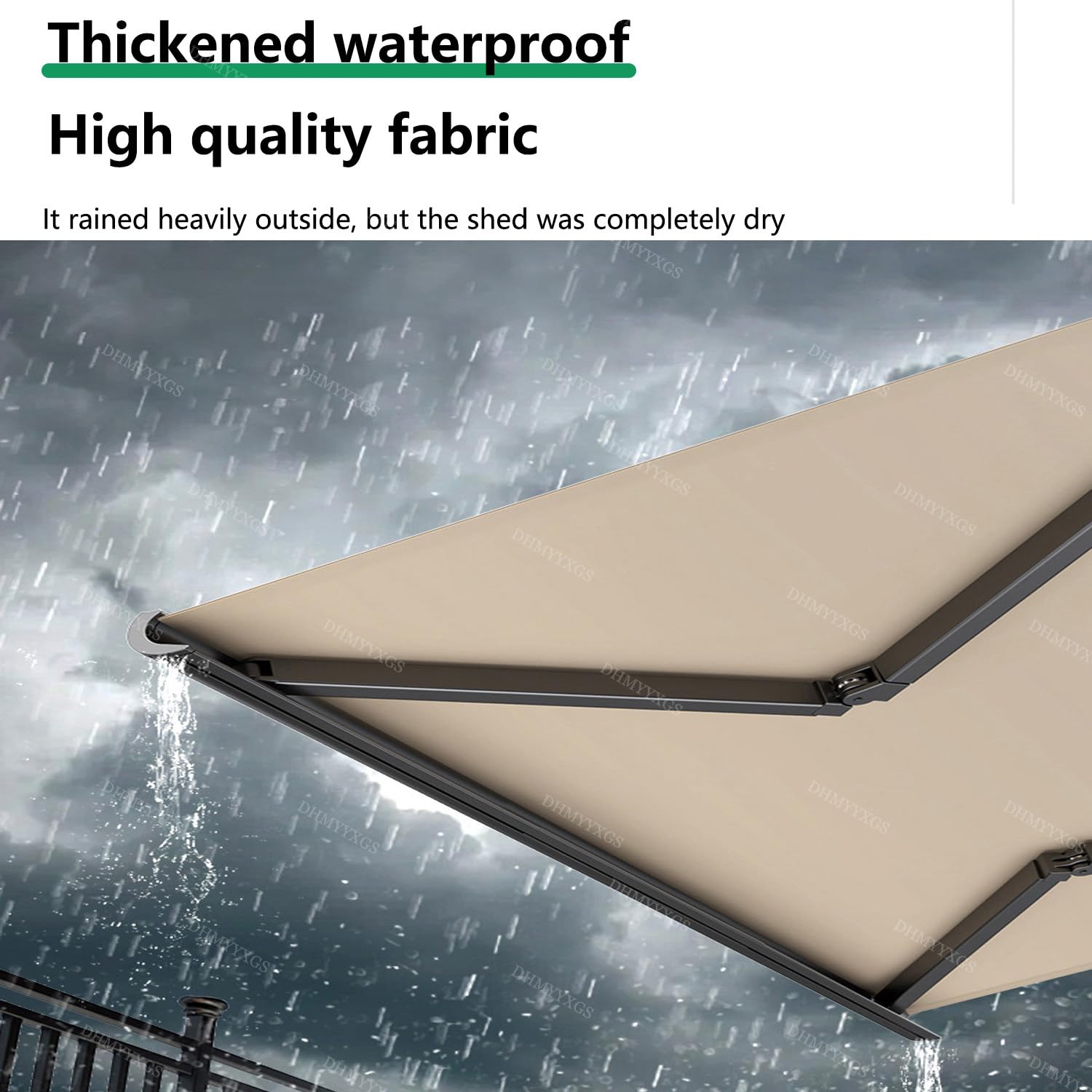 3x2m Motorized Aluminum Retractable Patio Awning