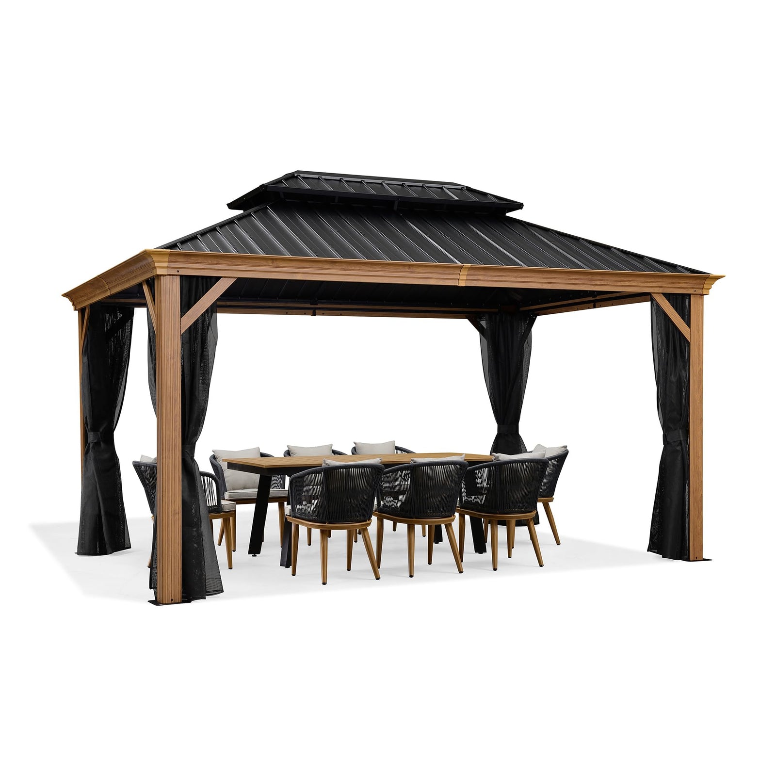 PURPLE LEAF Palace Hardtop Gazebo and Sunroom Kit