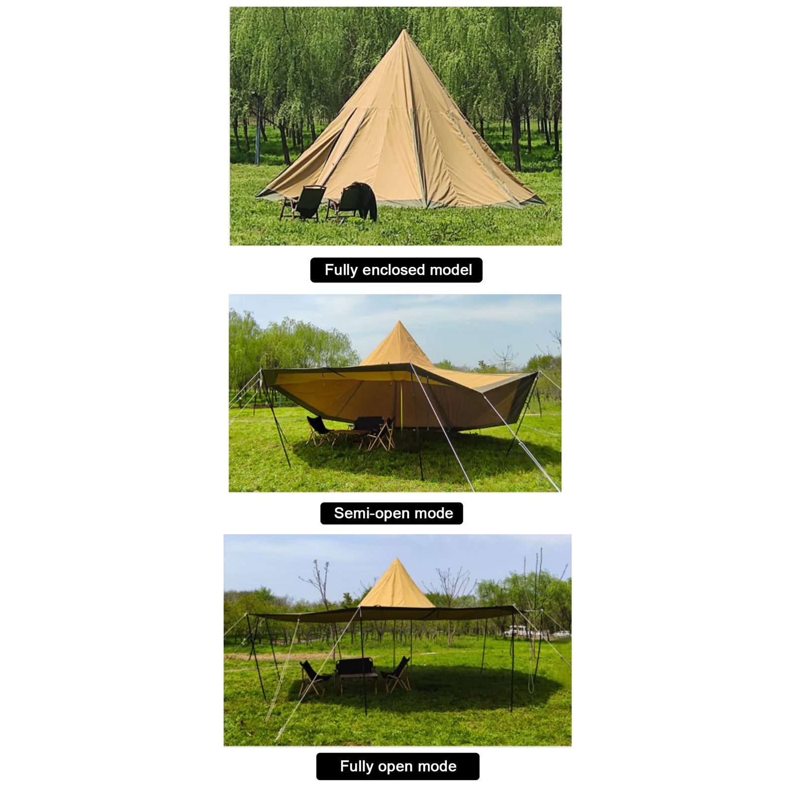 8-Person Waterproof 4-Season Family Teepee Tent