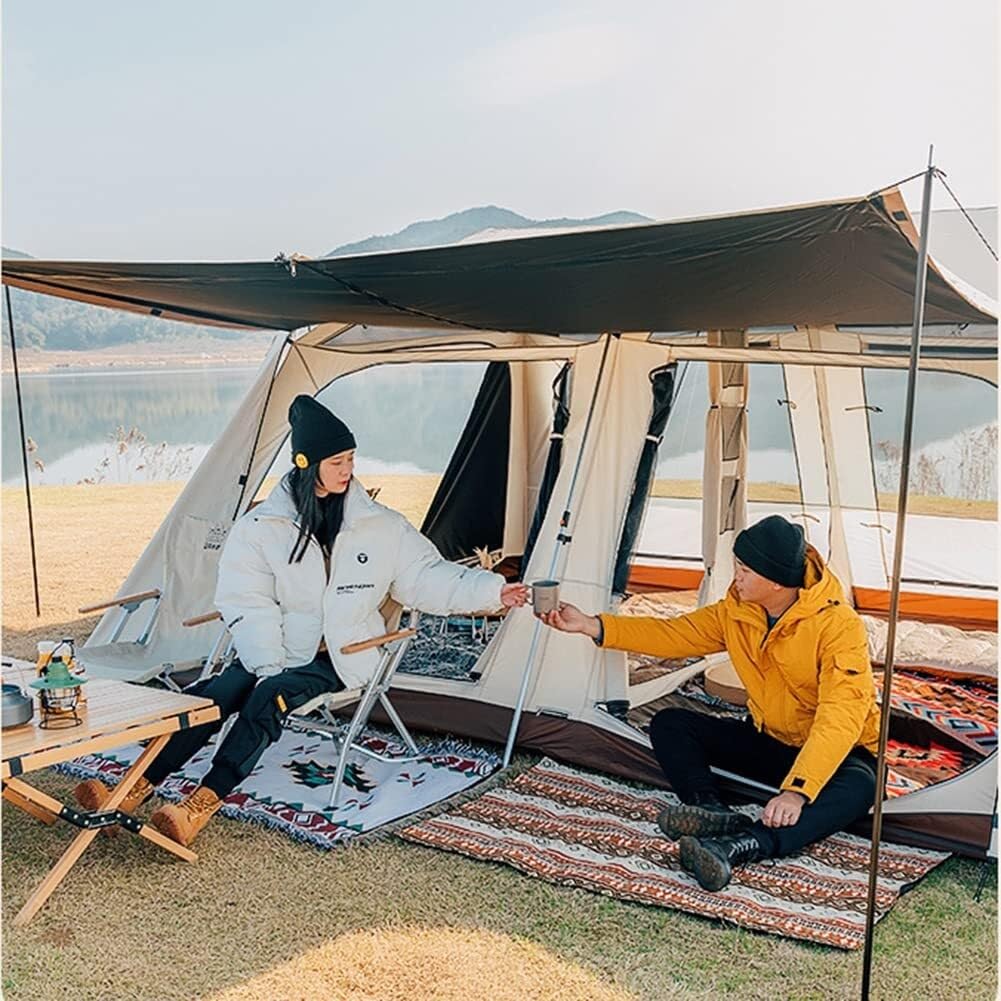 5-8 Person Ventilated Cabin Tent with Rain Fly