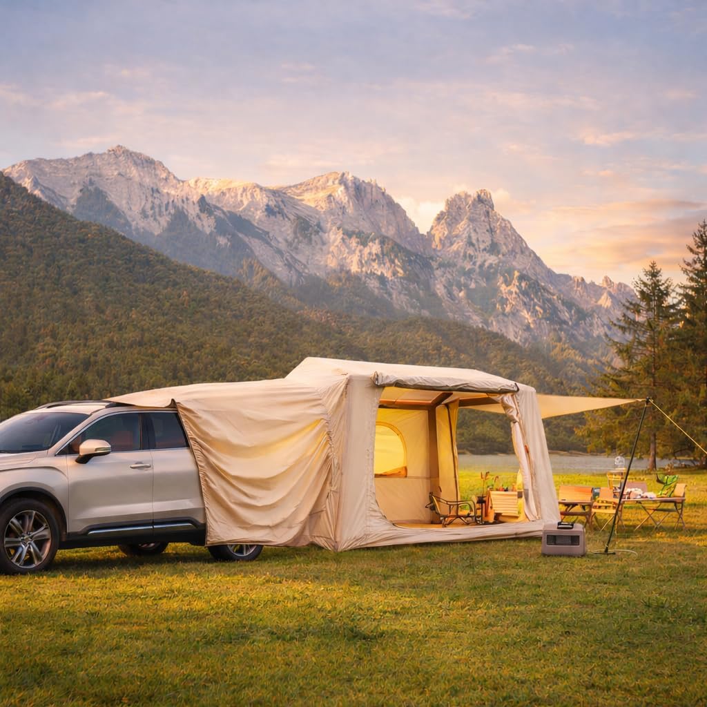 4-6 Person Inflatable SUV Camping Tent with Awning