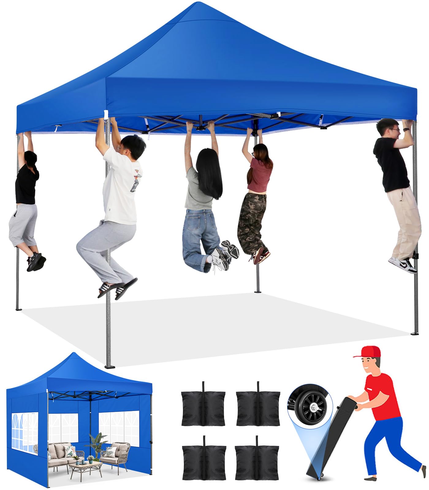 10x20 Commercial Heavy-Duty Pop-Up Party Canopy Tent