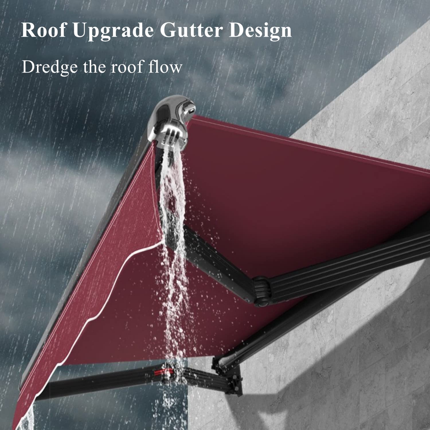 3x2.5m Electric Retractable Patio Awning Canopy
