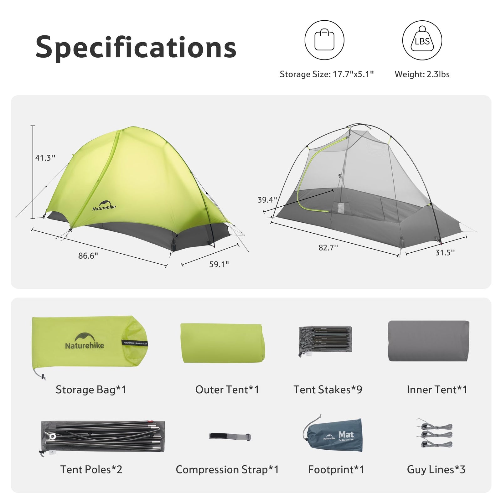 Naturehike Star Trail 1-2 Person Ultralight Tent