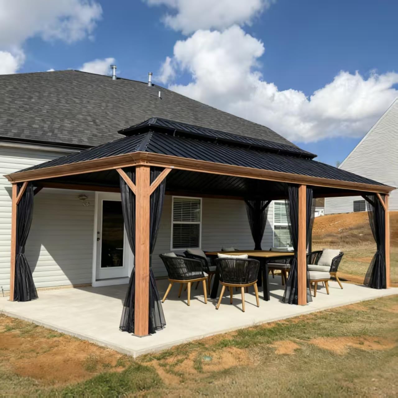 PURPLE LEAF Palace Hardtop Gazebo and Sunroom Kit