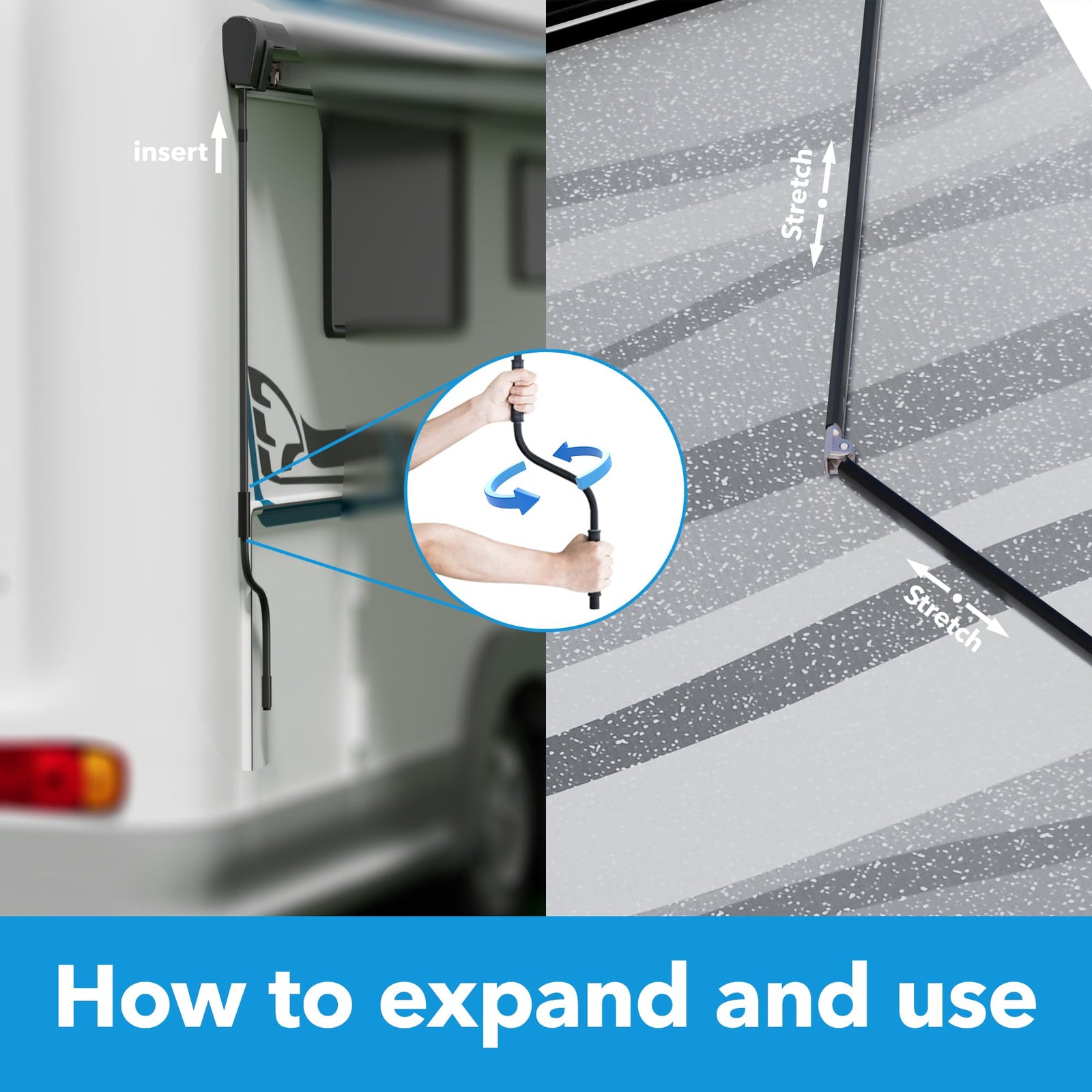 Universal Heavy-Duty Vinyl RV Awning Fabric Replacement