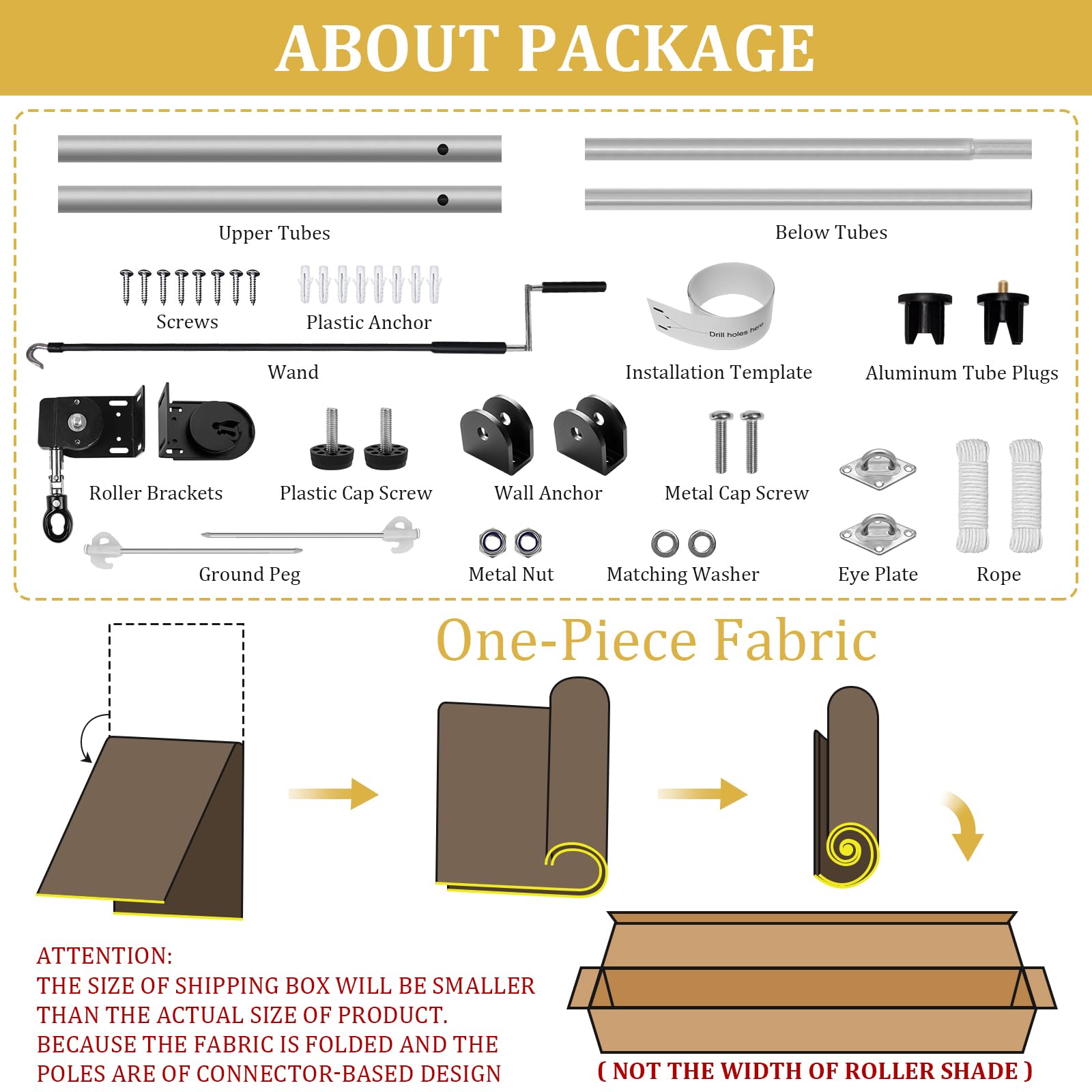 Manual Retractable Patio Awning with Roll-Up Shade