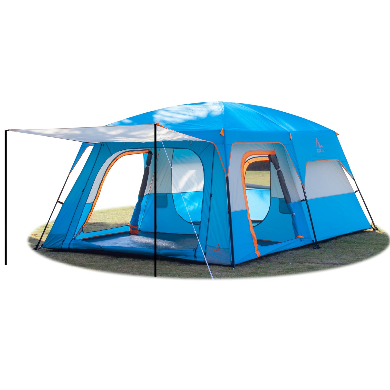6-14 Person Waterproof Cabin Tent with 2 Rooms