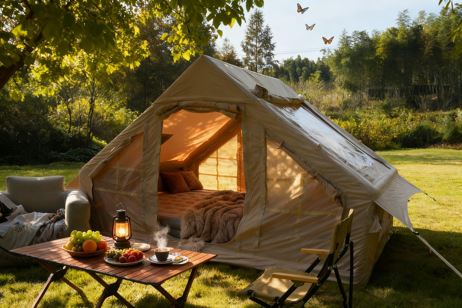 4-6 Person Waterproof Inflatable Camping Tent