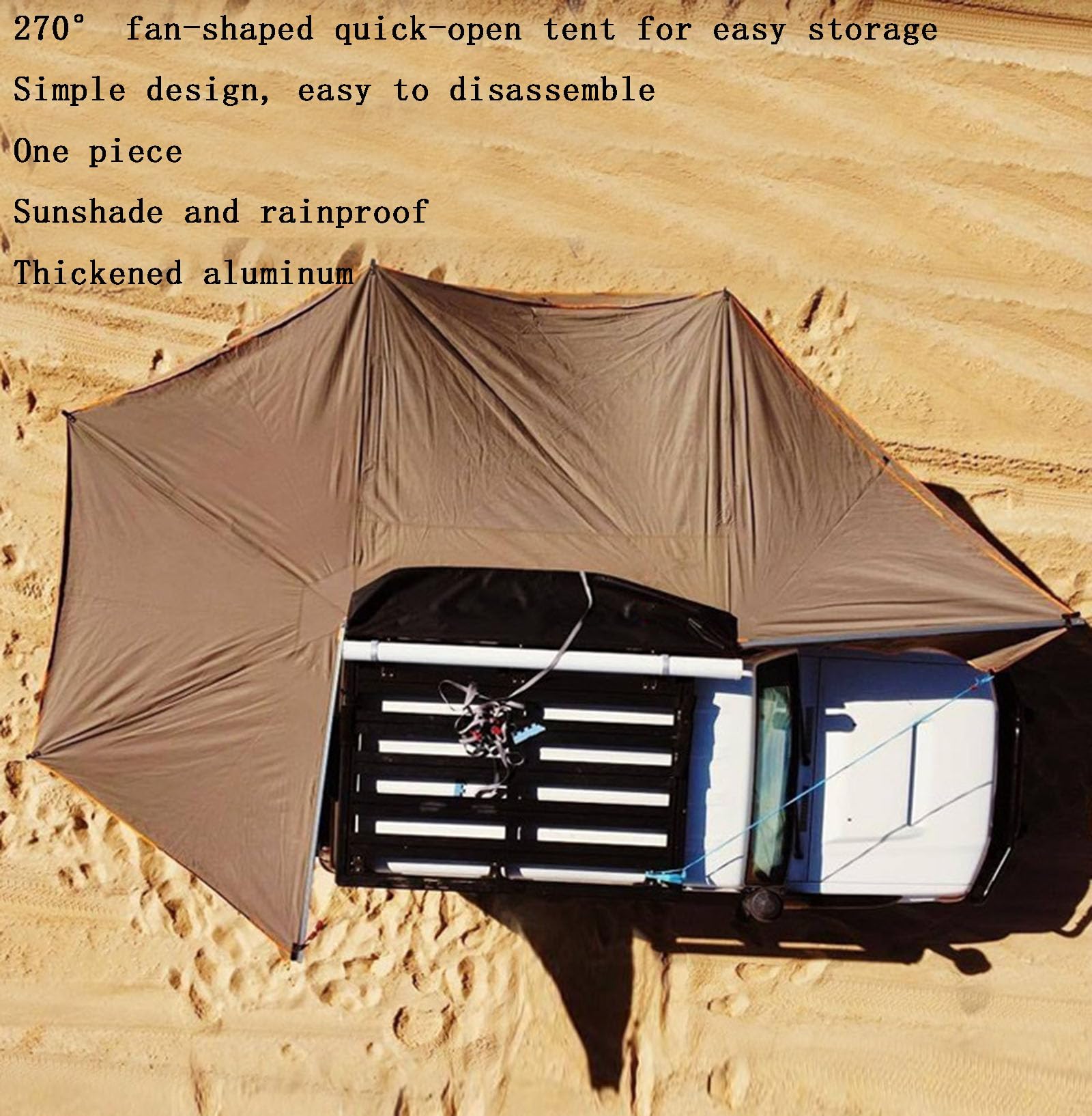 2m 270° Free-Standing SUV Roof Rack Side Awning