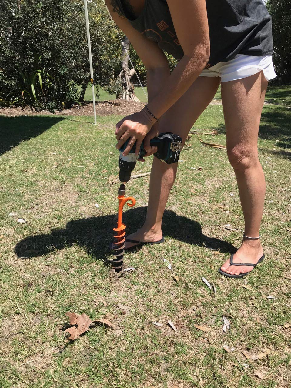 Heavy-Duty Orange Sand Tent Stakes, 15-Piece Set