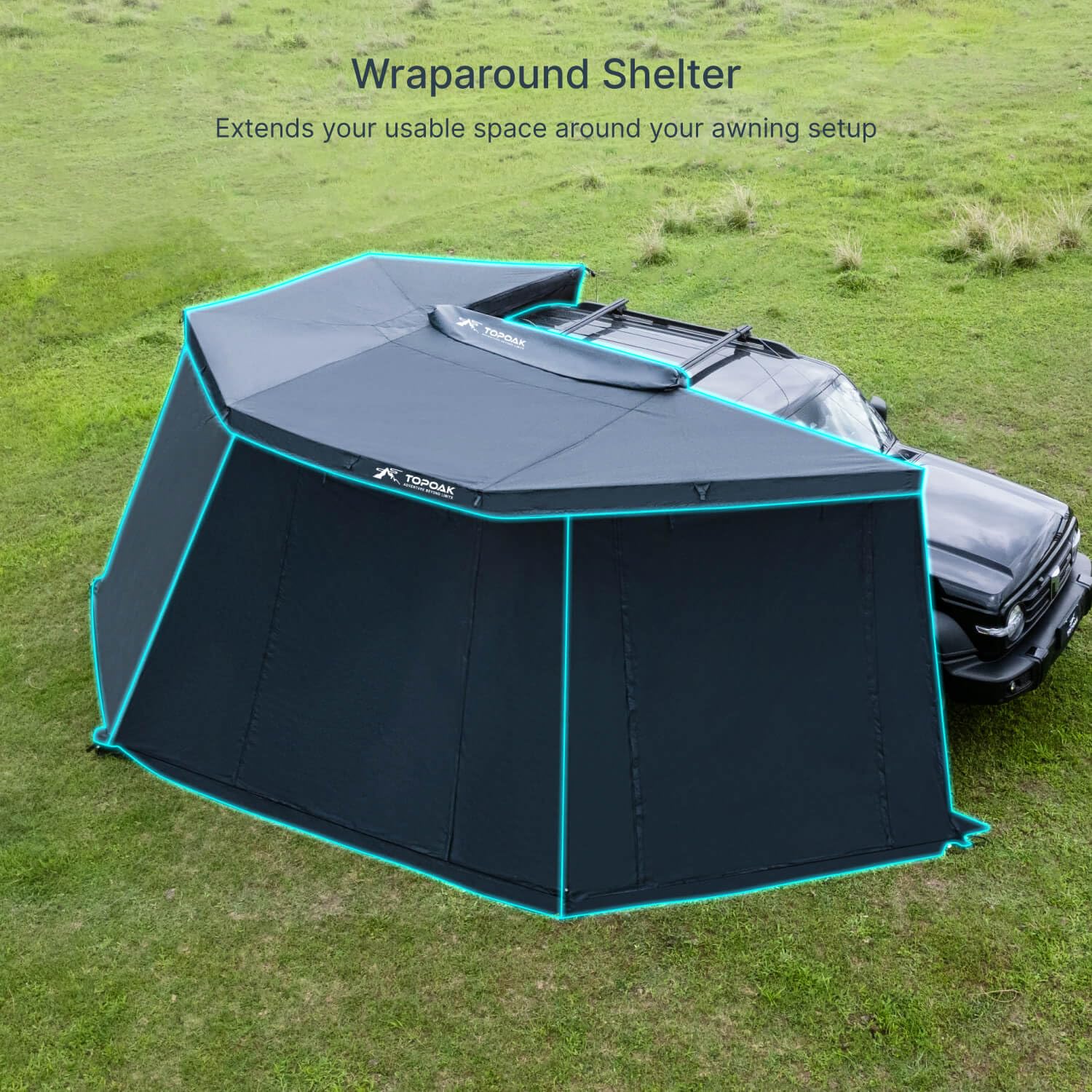 Driver-Side 270° Vehicle Awning Room with Floor Mat