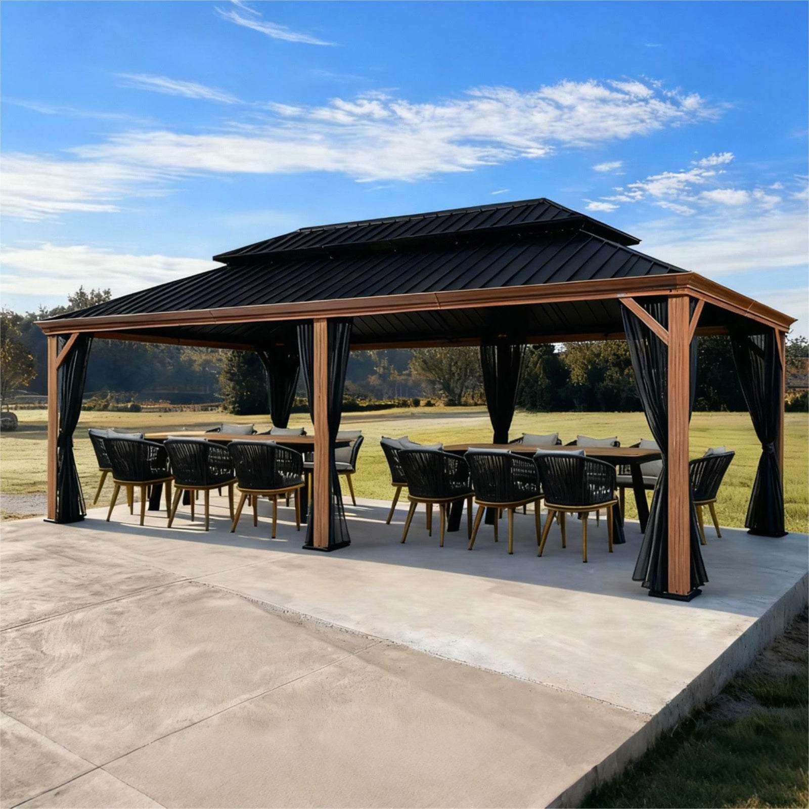 PURPLE LEAF Palace Hardtop Gazebo and Sunroom Kit