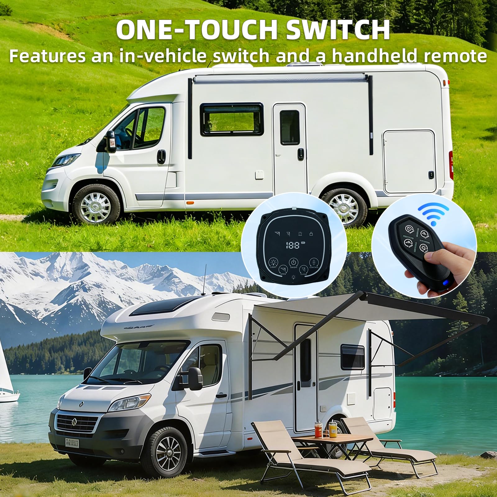 EROMMY Electric Modular Retractable RV Awning Kit