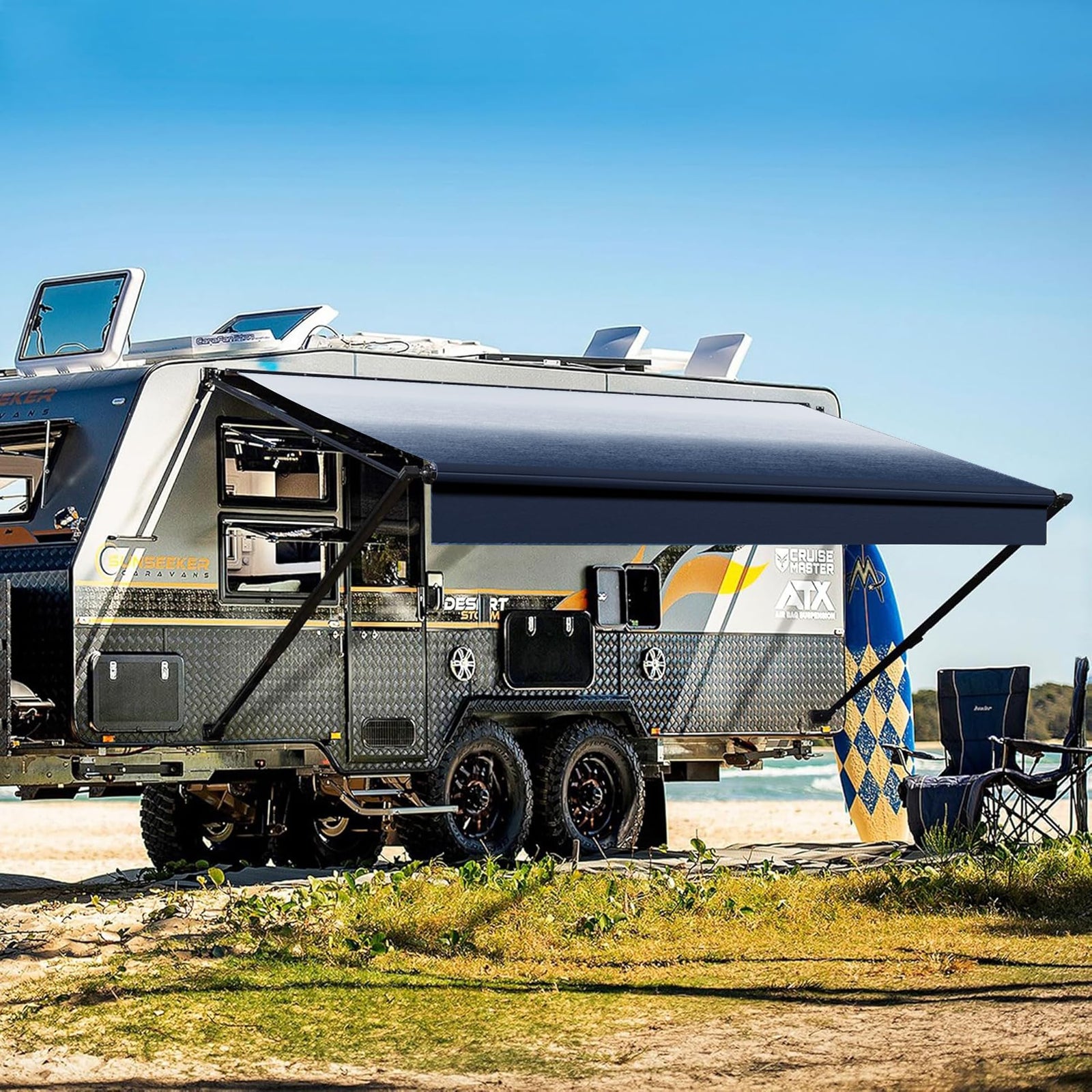 YESCAMP Manual Retractable RV Awning Kit for Trailers