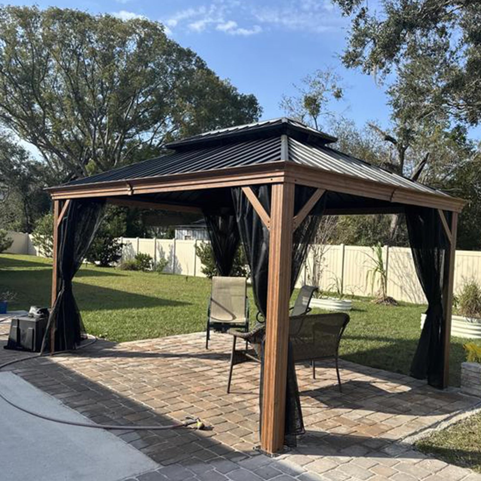 PURPLE LEAF Palace Hardtop Gazebo and Sunroom Kit