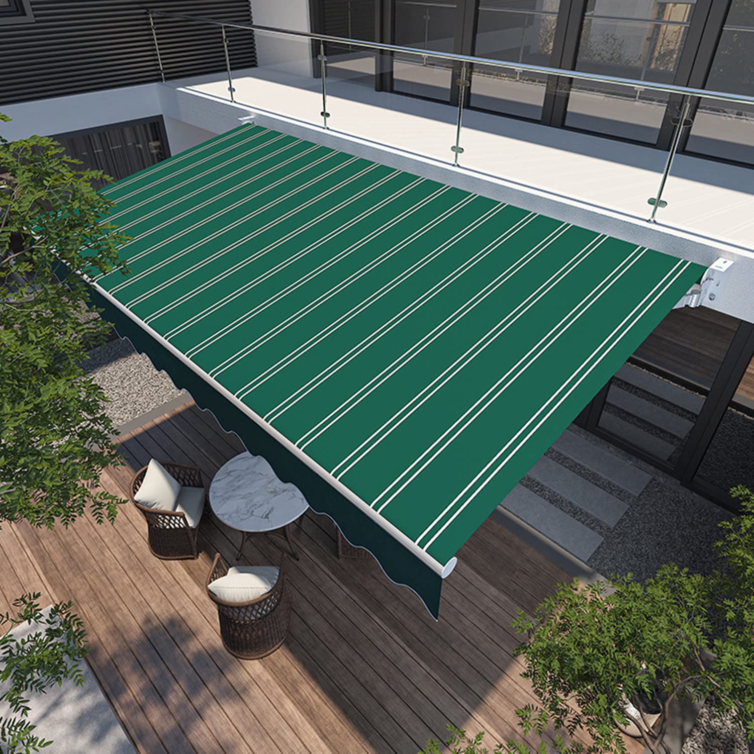 Adjustable Retractable Outdoor Awning Sun Shade Canopy