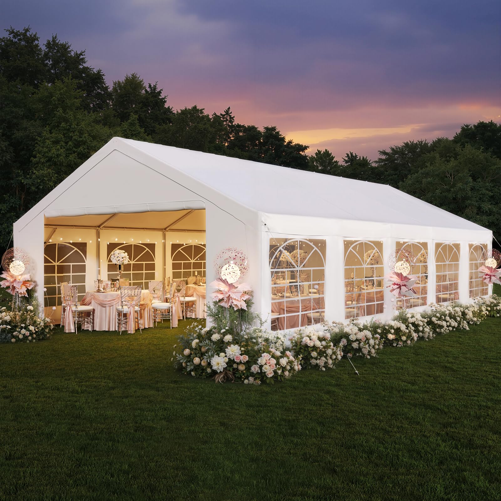 Heavy-Duty Waterproof Party Tent with Removable Sidewalls