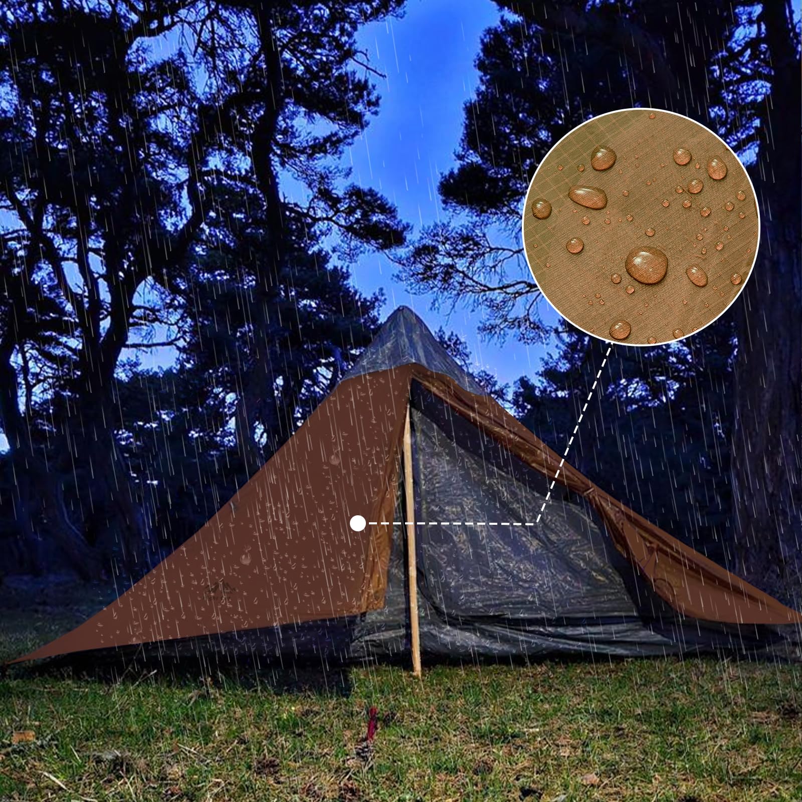 1-Person Ultralight Waterproof Backpacking Tent