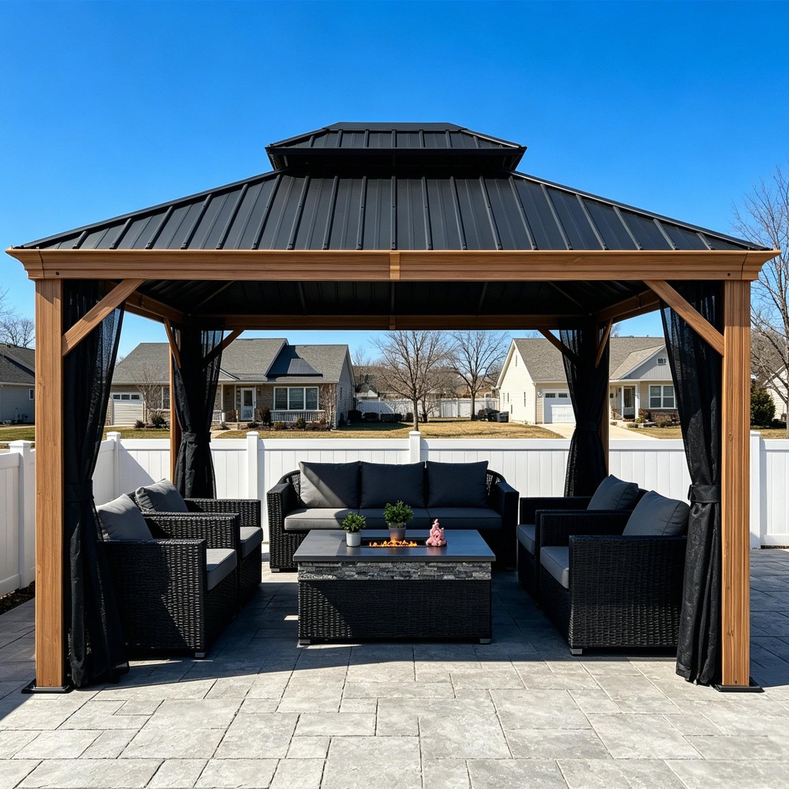 PURPLE LEAF Palace Hardtop Gazebo and Sunroom Kit
