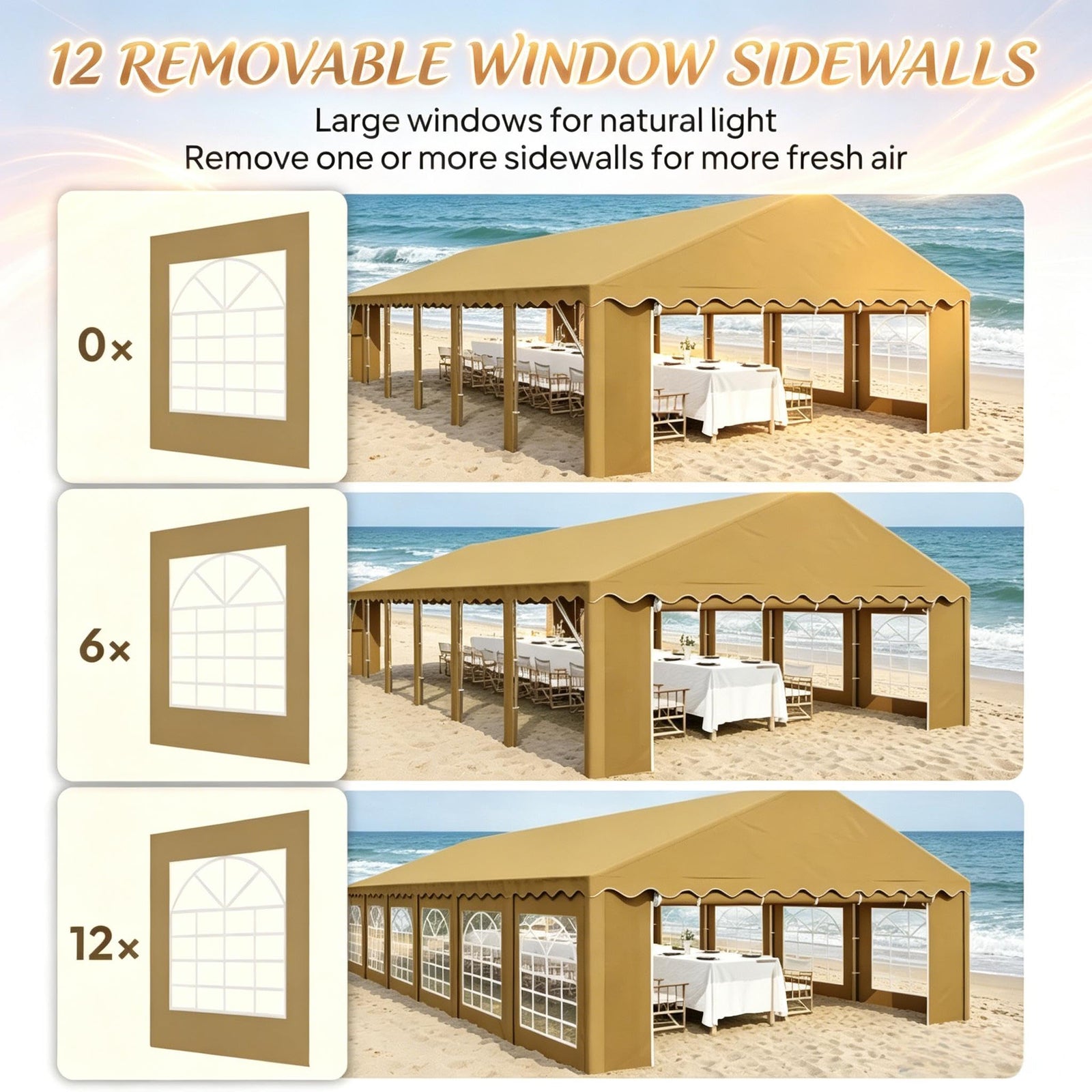 Heavy-Duty Pop-Up Event Canopy Tent with Sidewalls