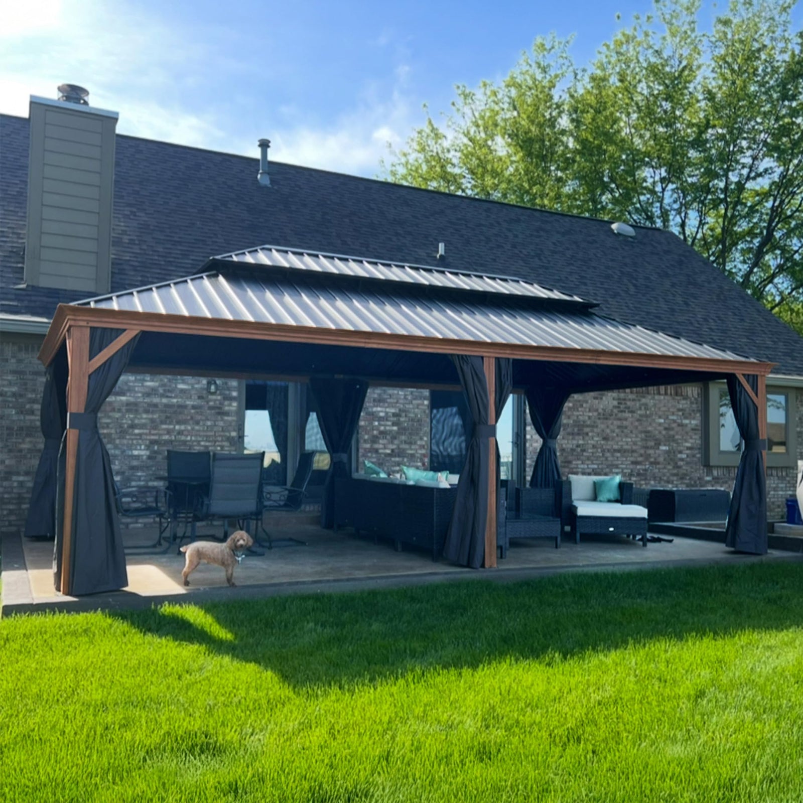 PURPLE LEAF Palace Hardtop Gazebo and Sunroom Kit