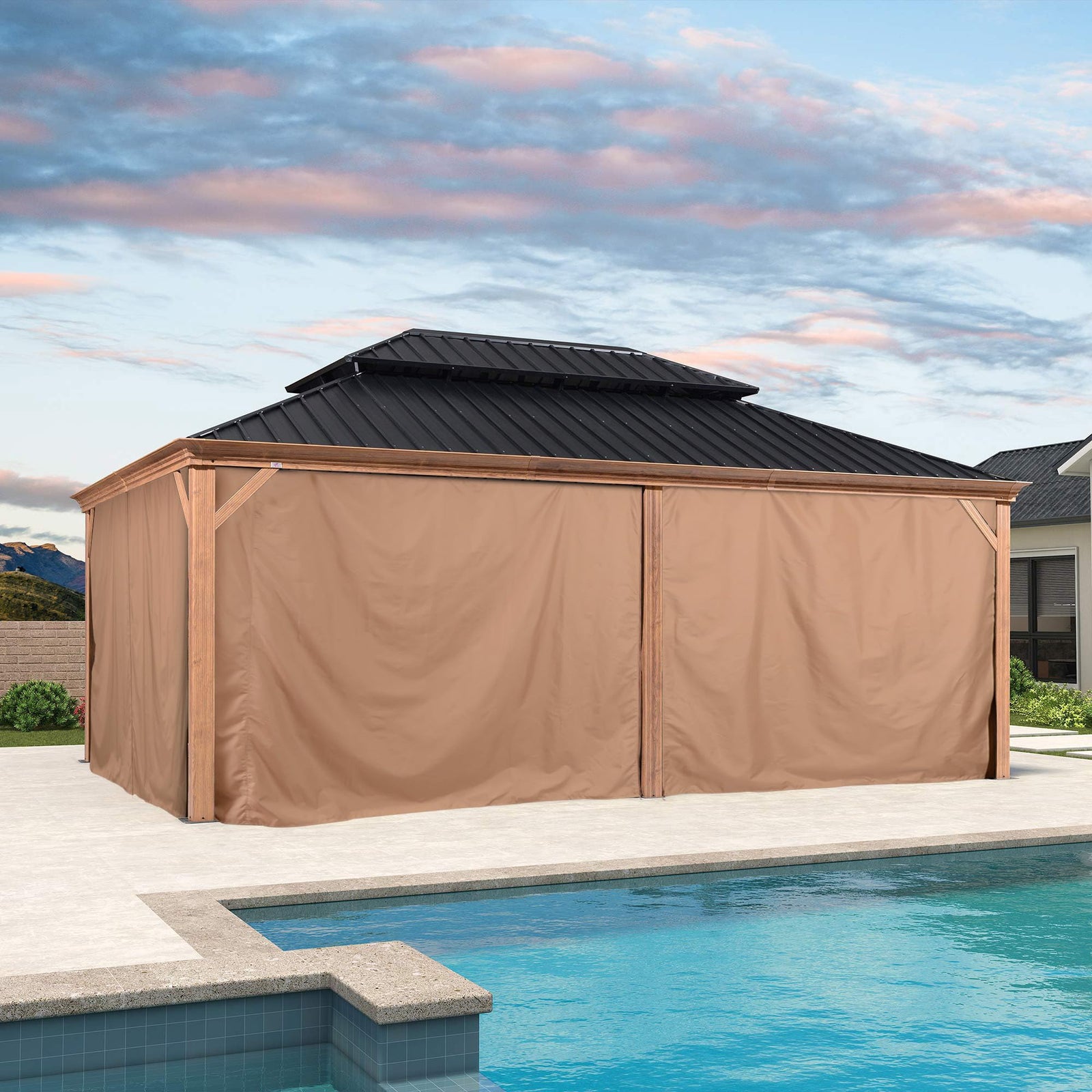 PURPLE LEAF Palace Hardtop Gazebo and Sunroom Kit
