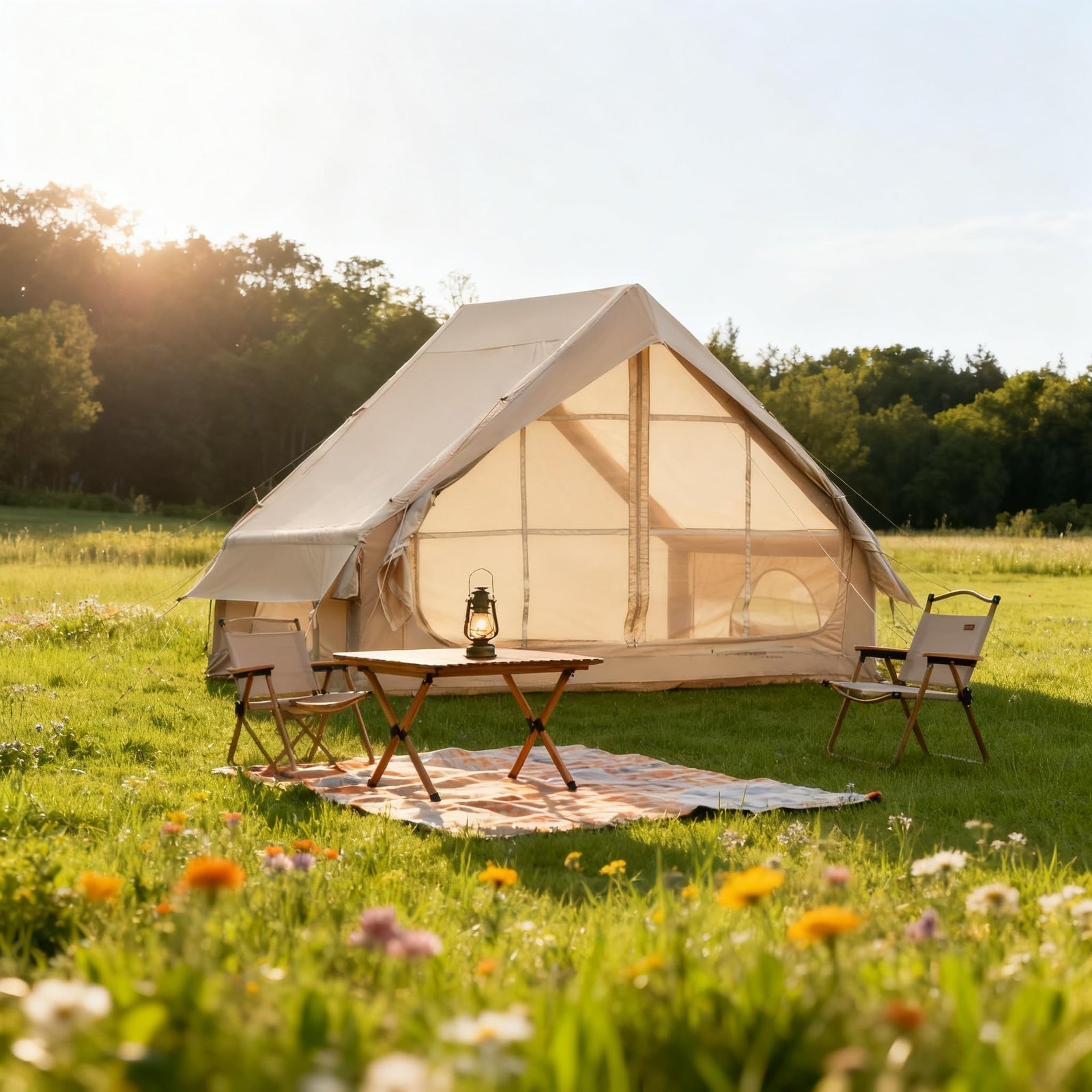 4-6 Person Waterproof Inflatable Camping Tent