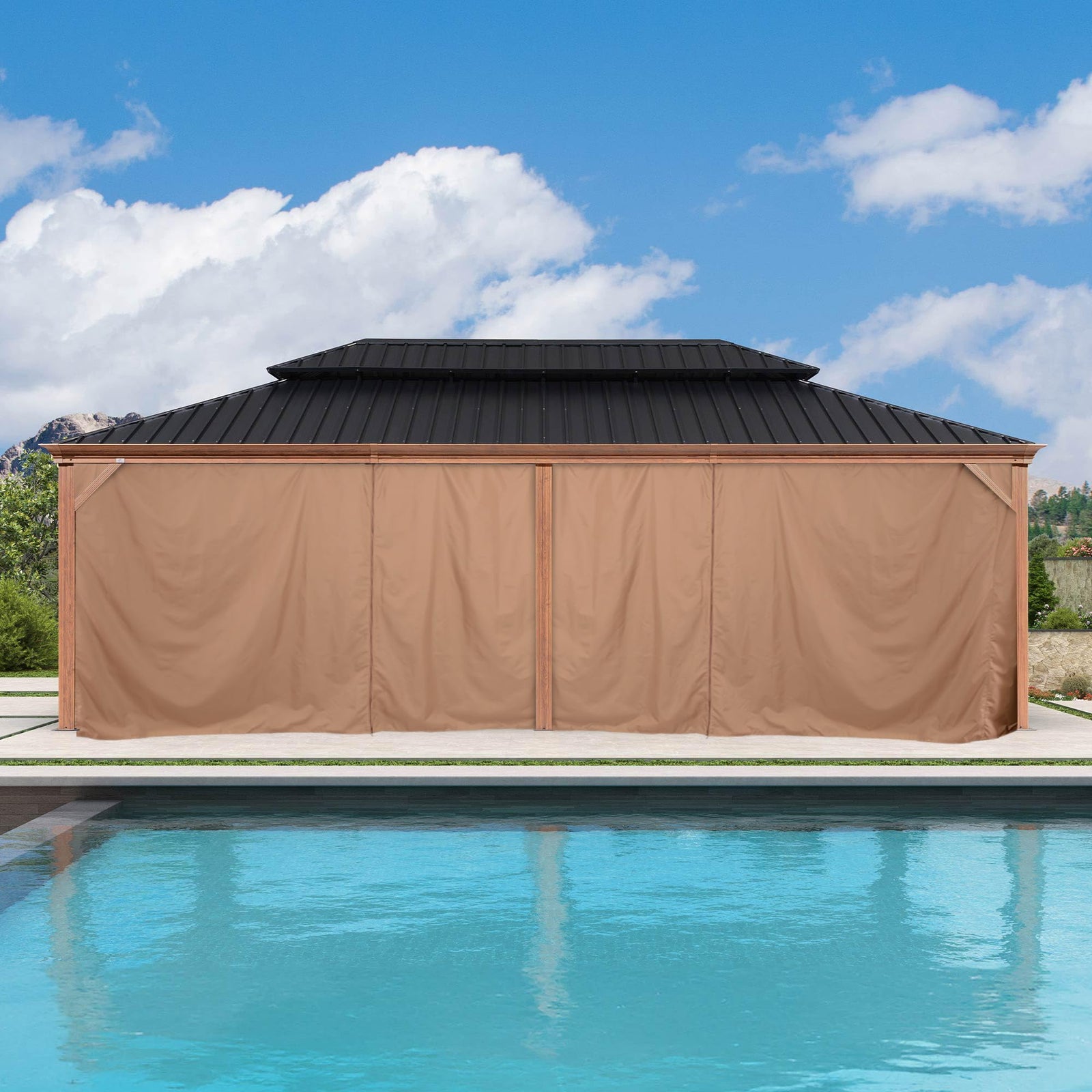 PURPLE LEAF Palace Hardtop Gazebo and Sunroom Kit