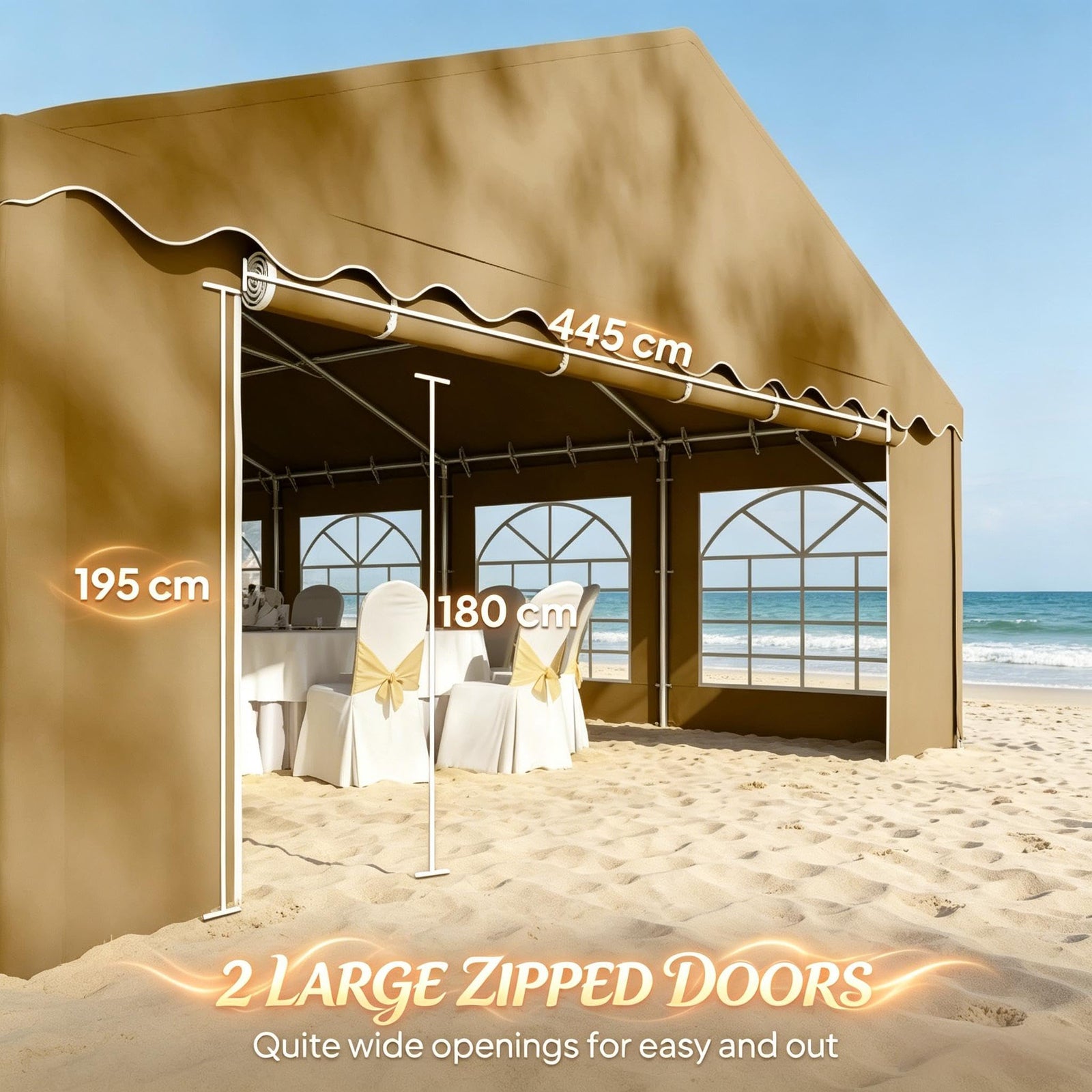 Heavy-Duty Pop-Up Event Canopy Tent with Sidewalls