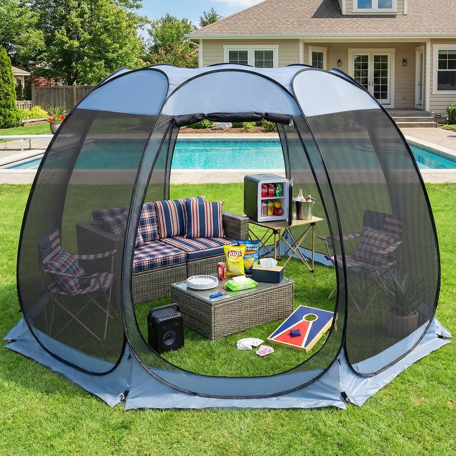 Alvantor Pop-Up Screen House Tent with Mosquito Netting