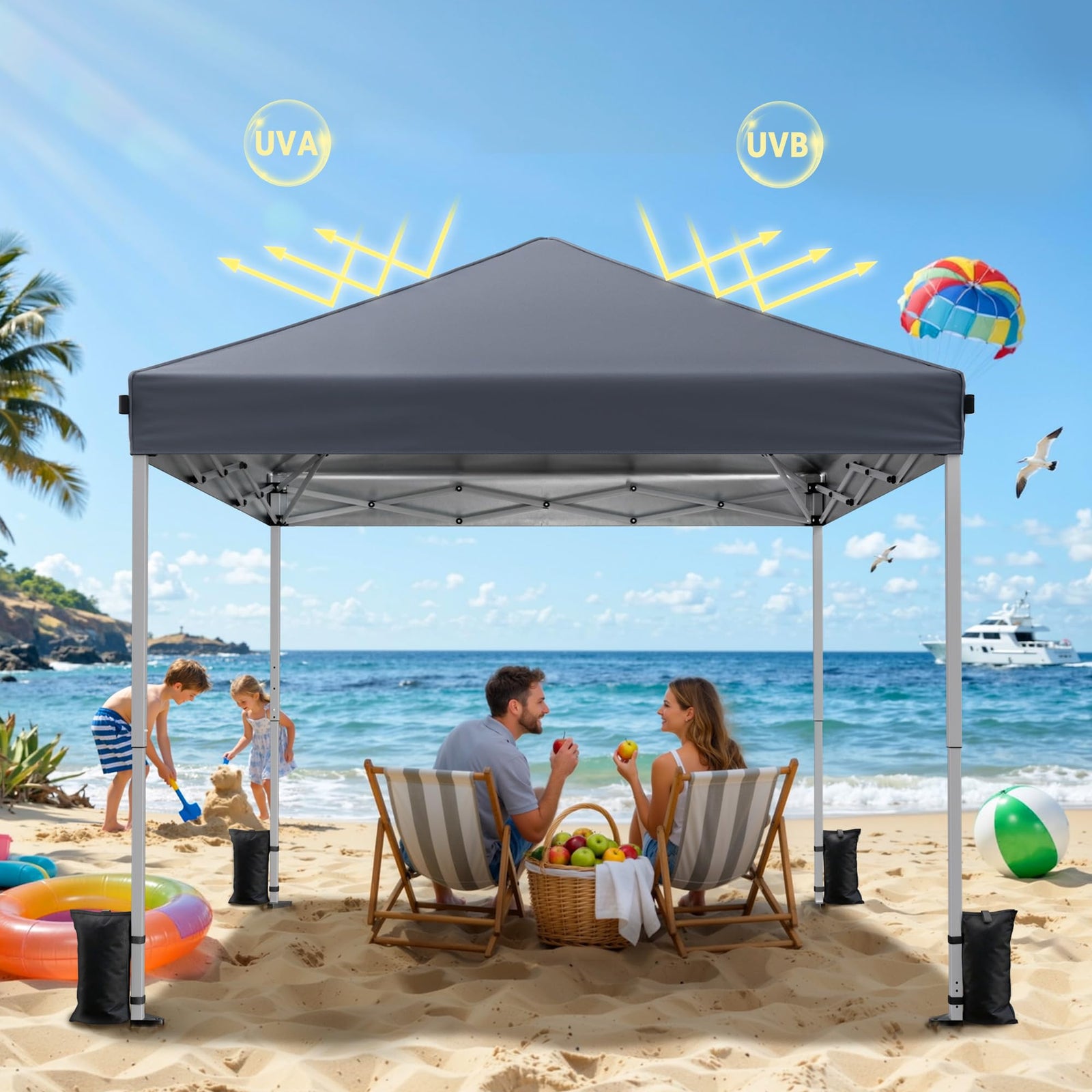 Instant Pop-Up Portable Canopy Tent with Sandbags