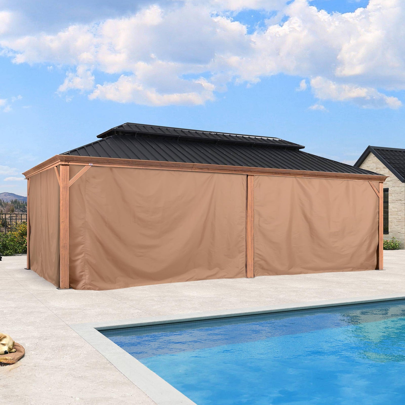 PURPLE LEAF Palace Hardtop Gazebo and Sunroom Kit