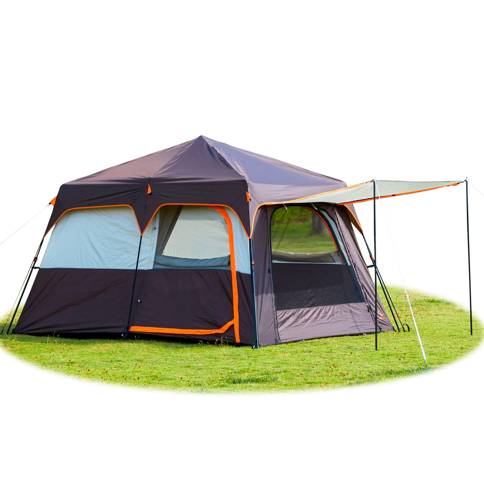 6-14 Person Waterproof Cabin Tent with 2 Rooms