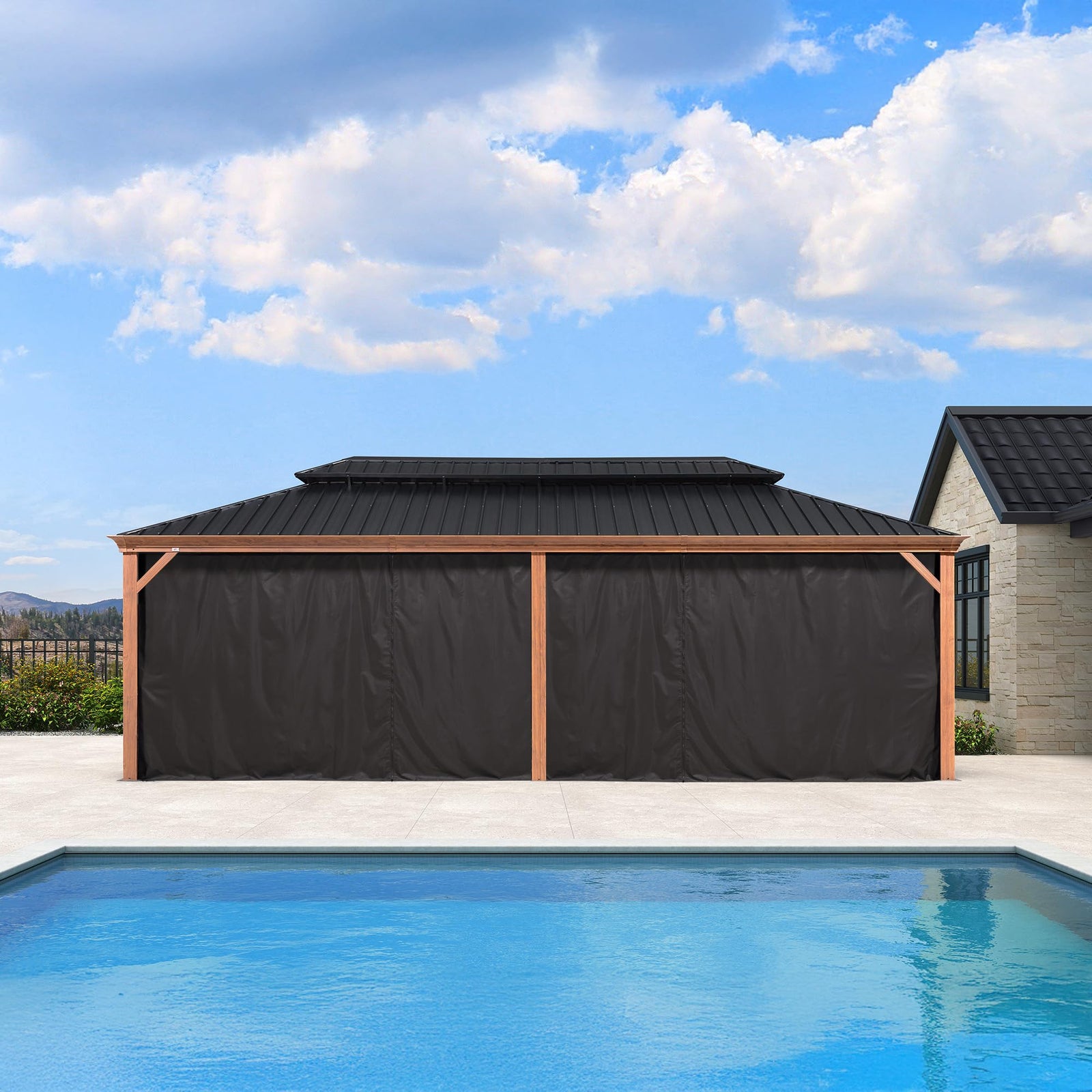 PURPLE LEAF Palace Hardtop Gazebo and Sunroom Kit