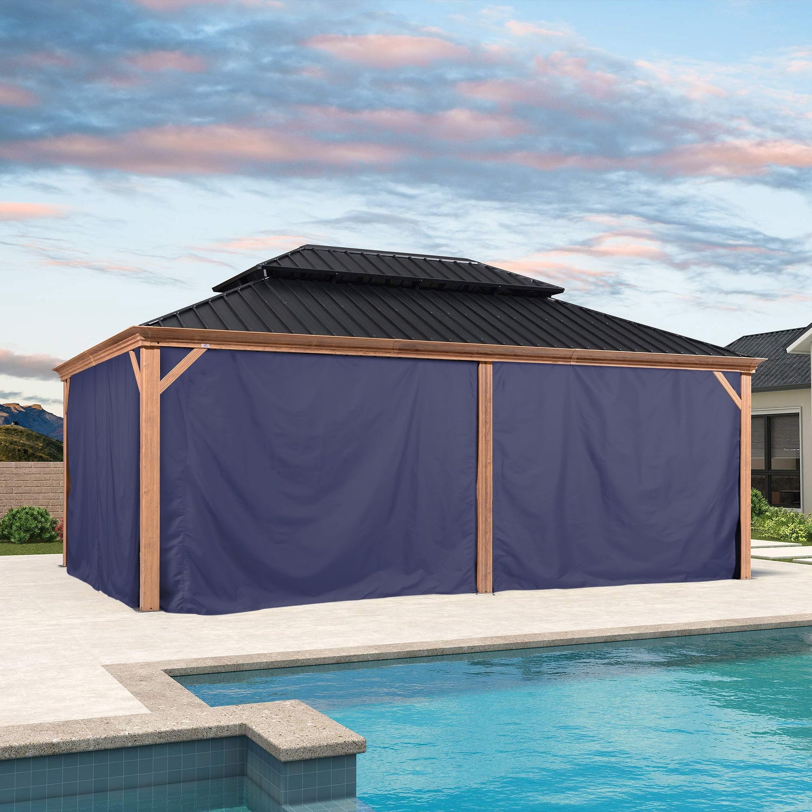 PURPLE LEAF Palace Hardtop Gazebo and Sunroom Kit