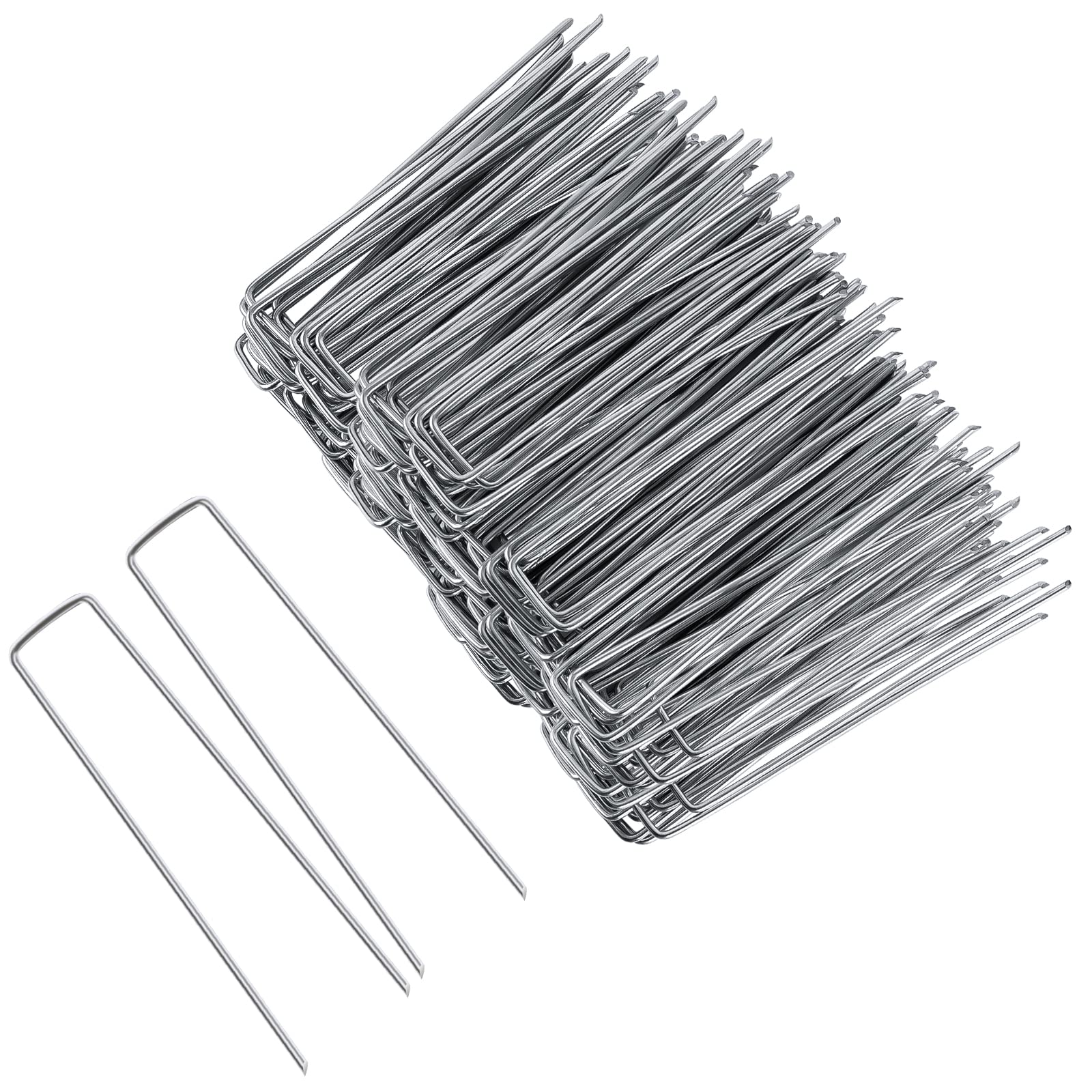 Galvanized 11-Gauge Garden Staples and Yard Stakes
