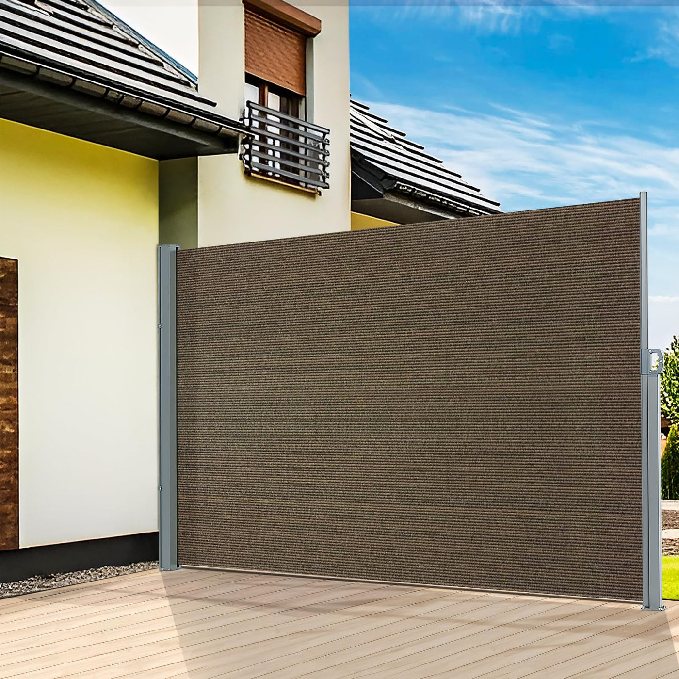 Retractable Side Awning Folding Privacy Screen