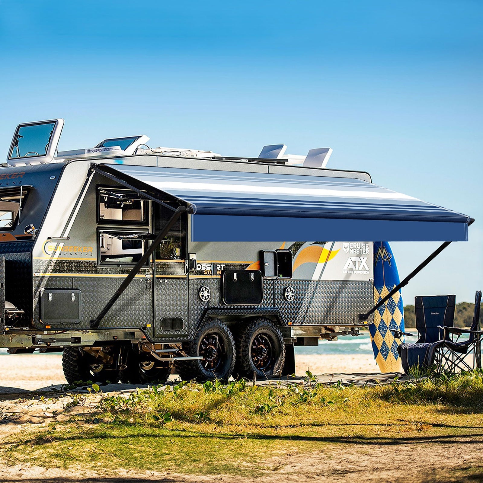 YESCAMP Manual Retractable RV Awning Kit for Trailers
