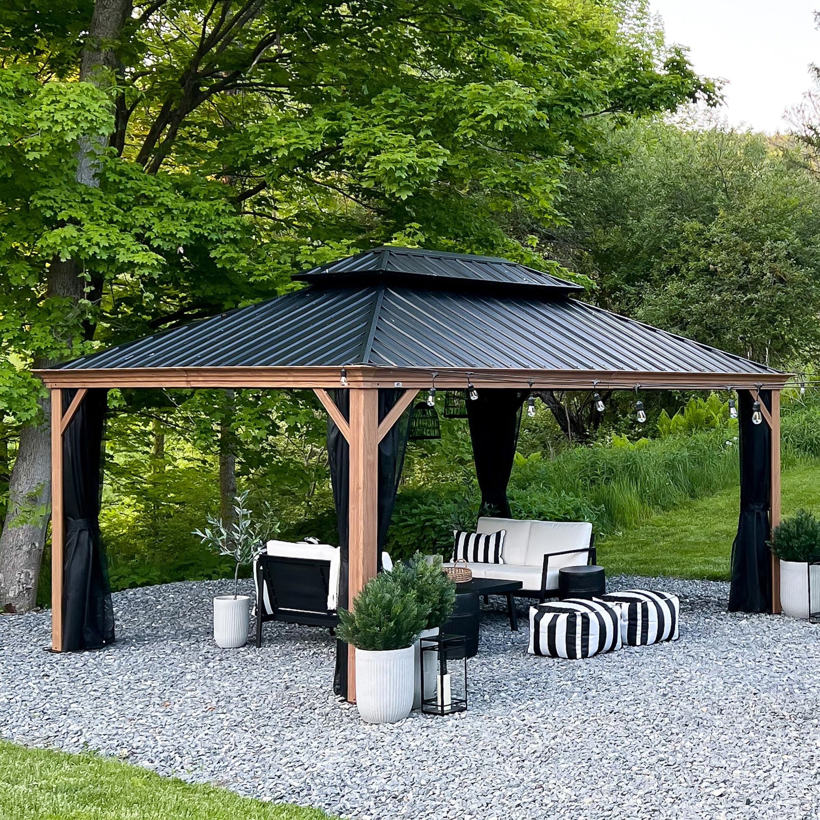 PURPLE LEAF Palace Hardtop Gazebo and Sunroom Kit