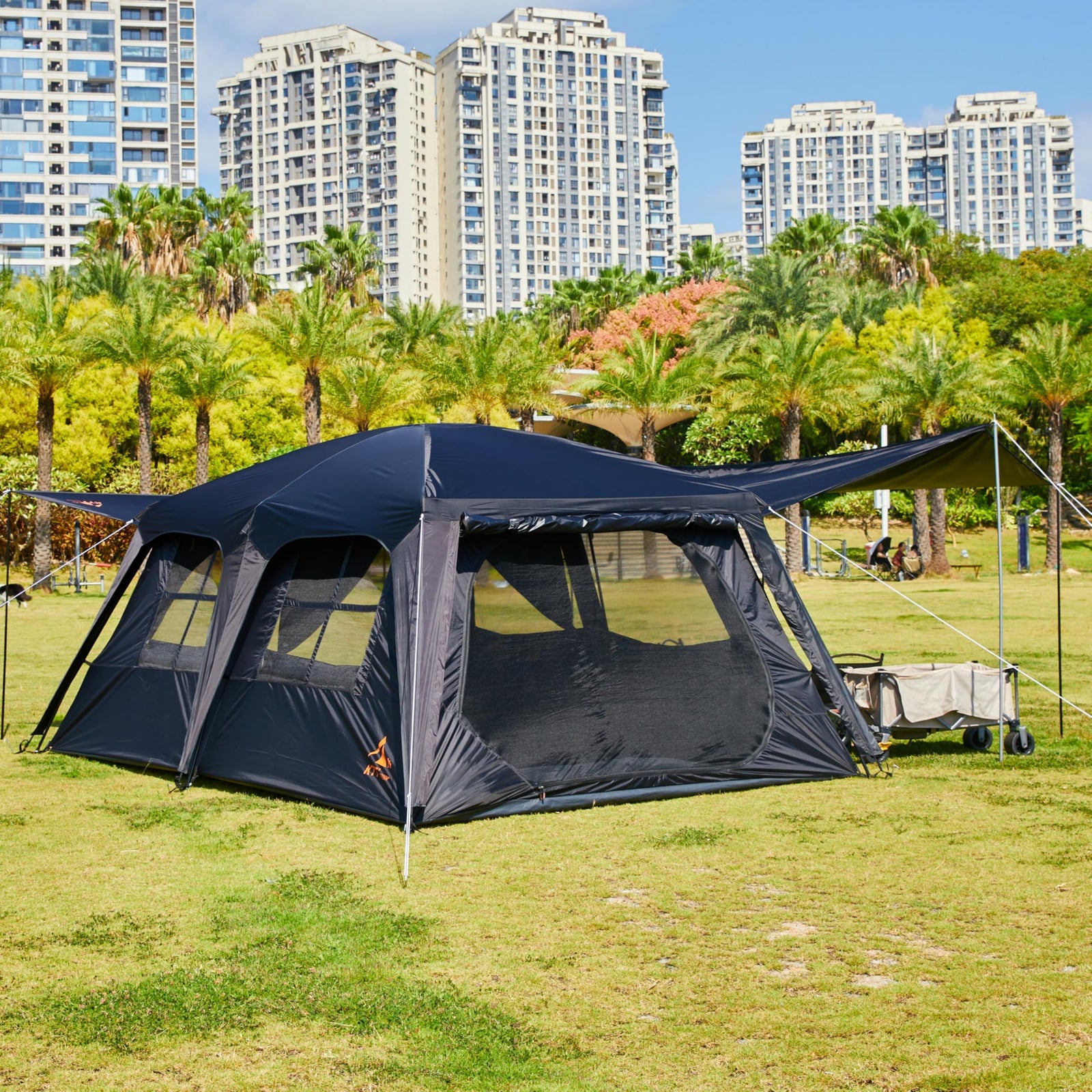 6-14 Person Waterproof Cabin Tent with 2 Rooms