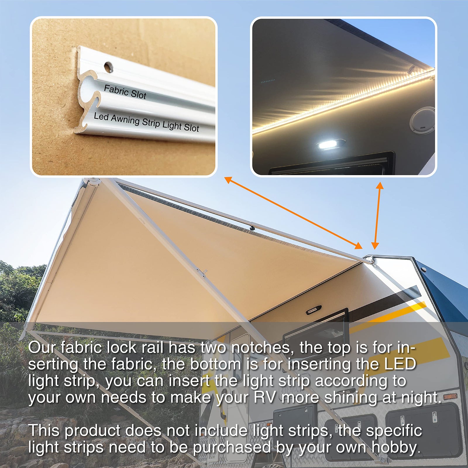 Awnlux Motorized Modular RV Awning for Campers