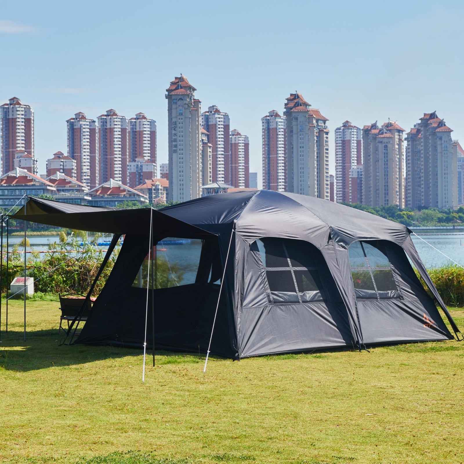 6-14 Person Waterproof Cabin Tent with 2 Rooms